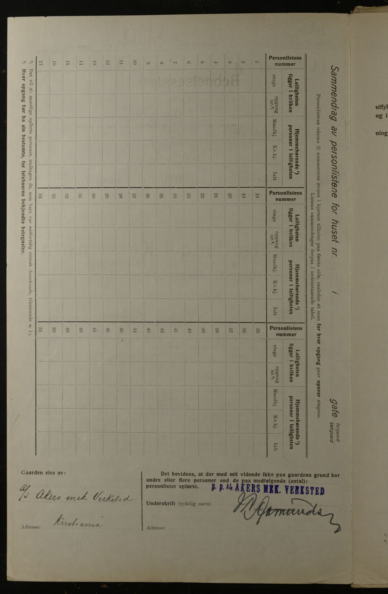 OBA, Kommunal folketelling 1.12.1923 for Kristiania, 1923, s. 115597