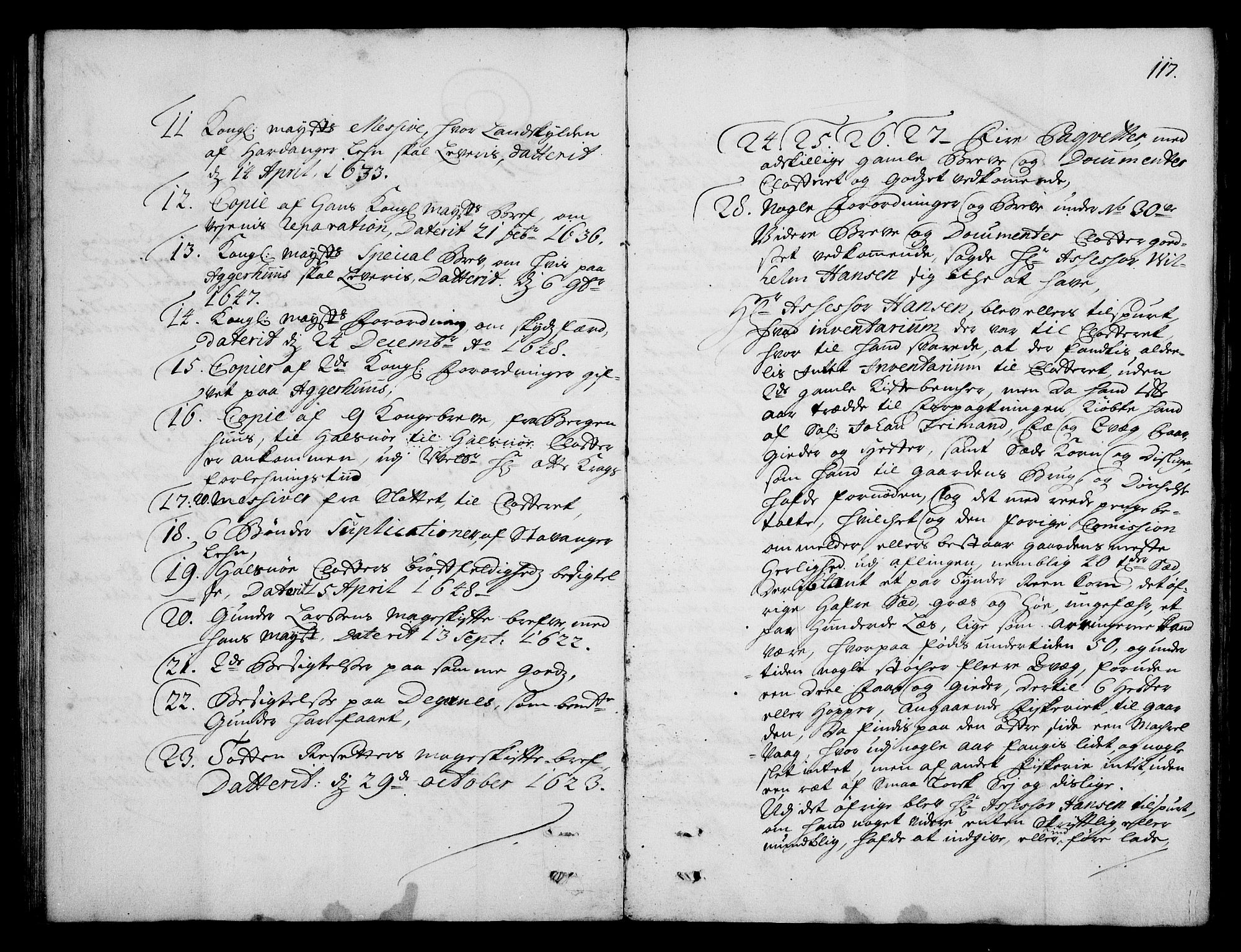 Rentekammeret inntil 1814, Realistisk ordnet avdeling, AV/RA-EA-4070/On/L0003: [Jj 4]: Kommisjonsforretning over Vilhelm Hanssøns forpaktning av Halsnøy klosters gods, 1712-1722, s. 116b-117a