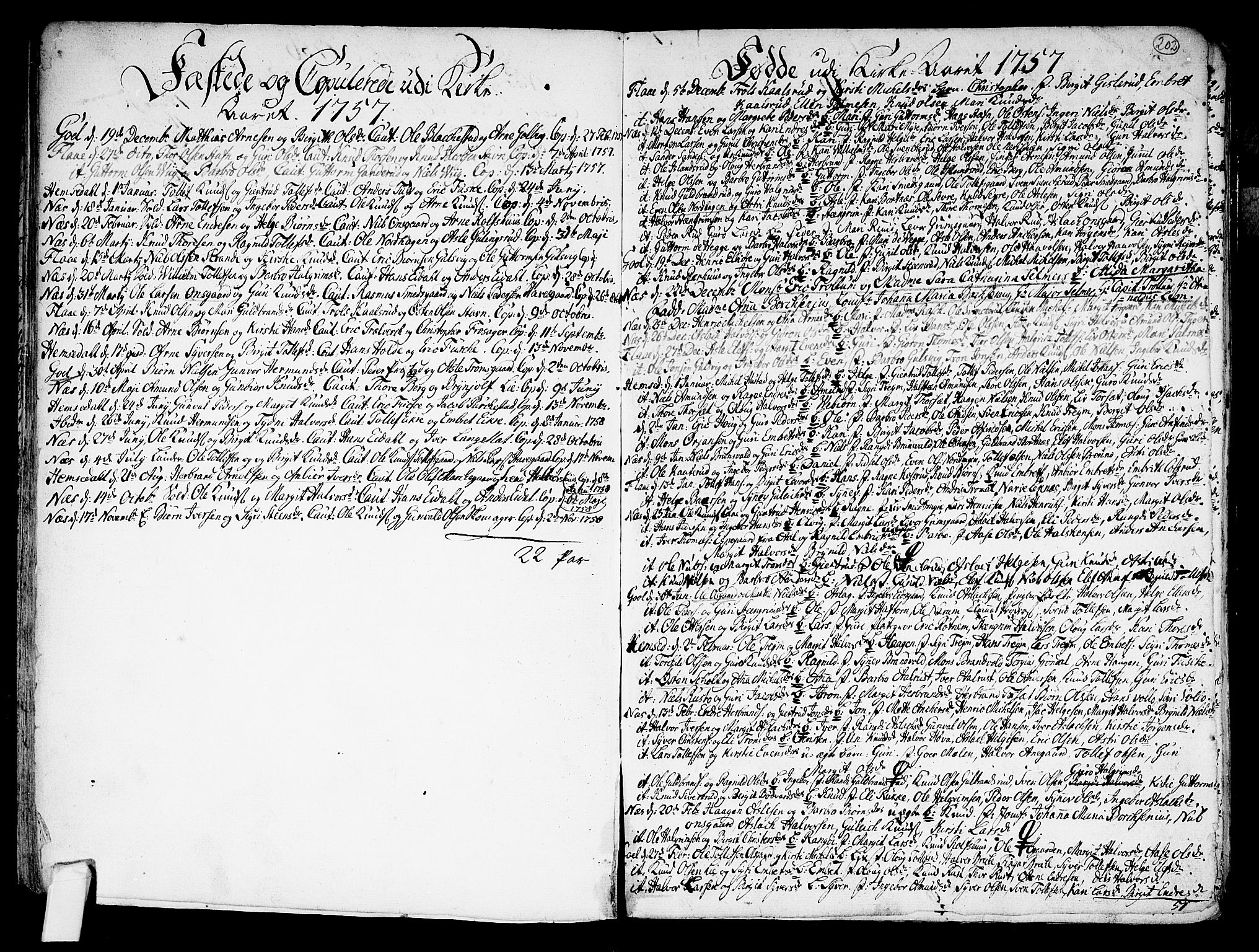 Nes kirkebøker, AV/SAKO-A-236/F/Fa/L0002: Ministerialbok nr. 2, 1707-1759, s. 202