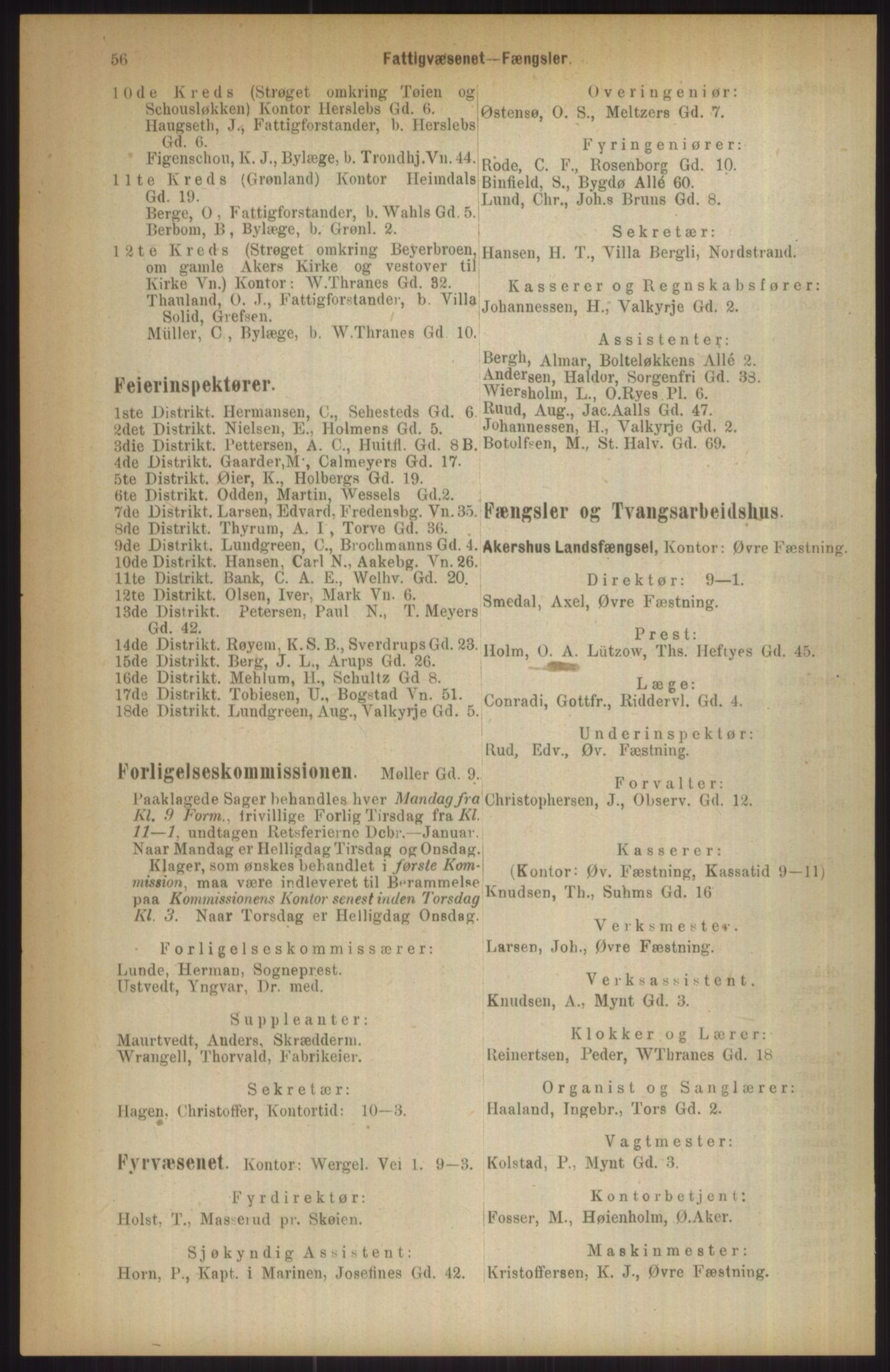 Kristiania/Oslo adressebok, PUBL/-, 1911, s. 56