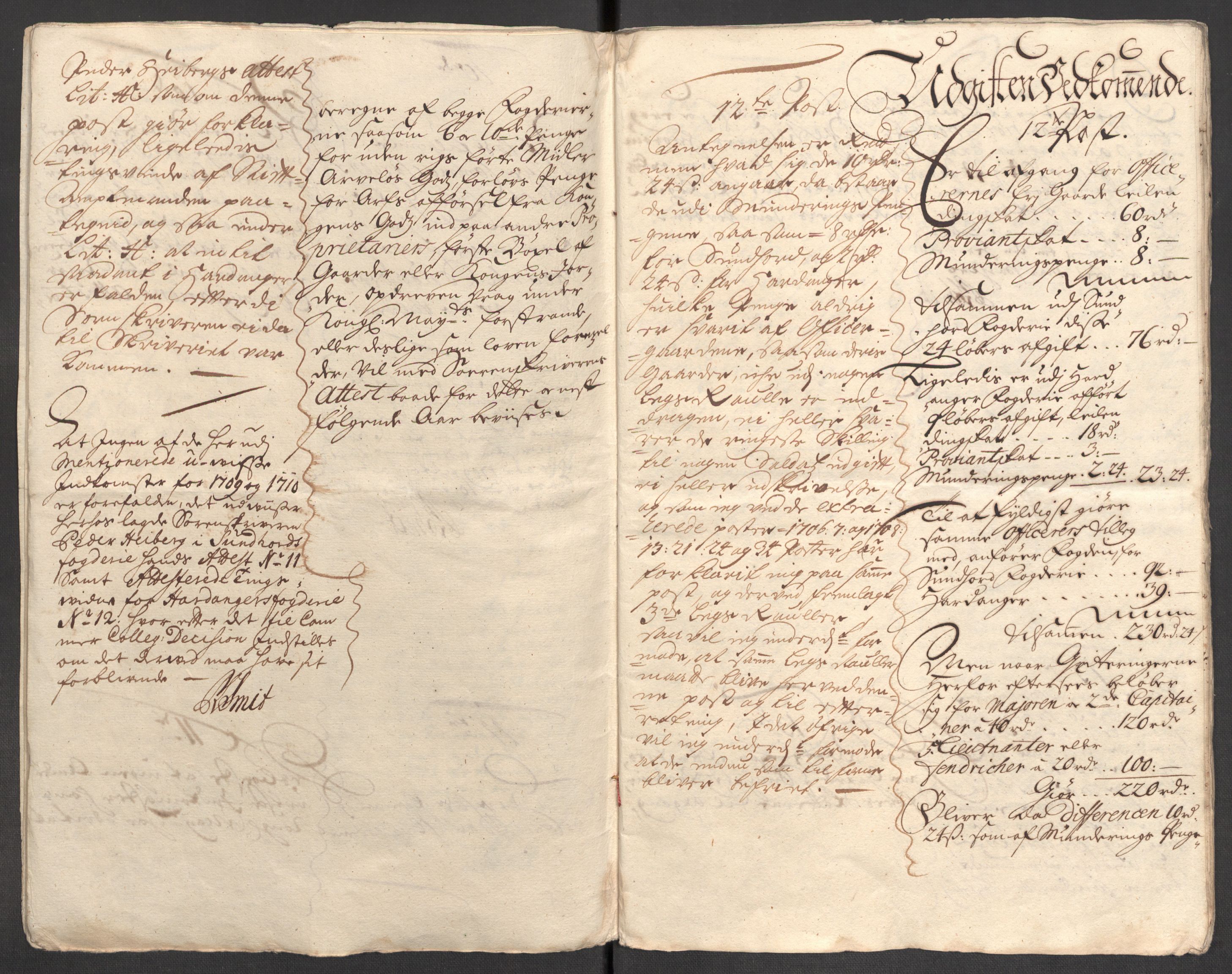 Rentekammeret inntil 1814, Reviderte regnskaper, Fogderegnskap, AV/RA-EA-4092/R48/L2986: Fogderegnskap Sunnhordland og Hardanger, 1709-1710, s. 615