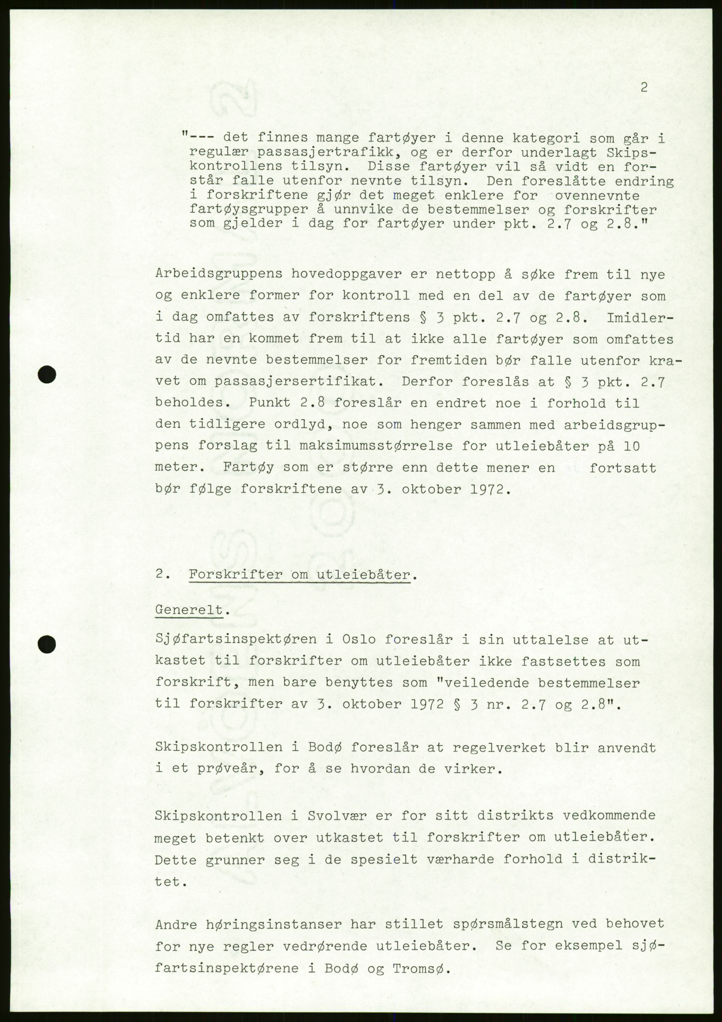 Sjøfartsdirektoratet med forløpere, generelt arkiv, AV/RA-S-1407/D/Du/Duc/L0642/0001: Skipskontrollen - Forskrifter / Forskrift om utleiebåter (2 mapper), 1978-1987, s. 271