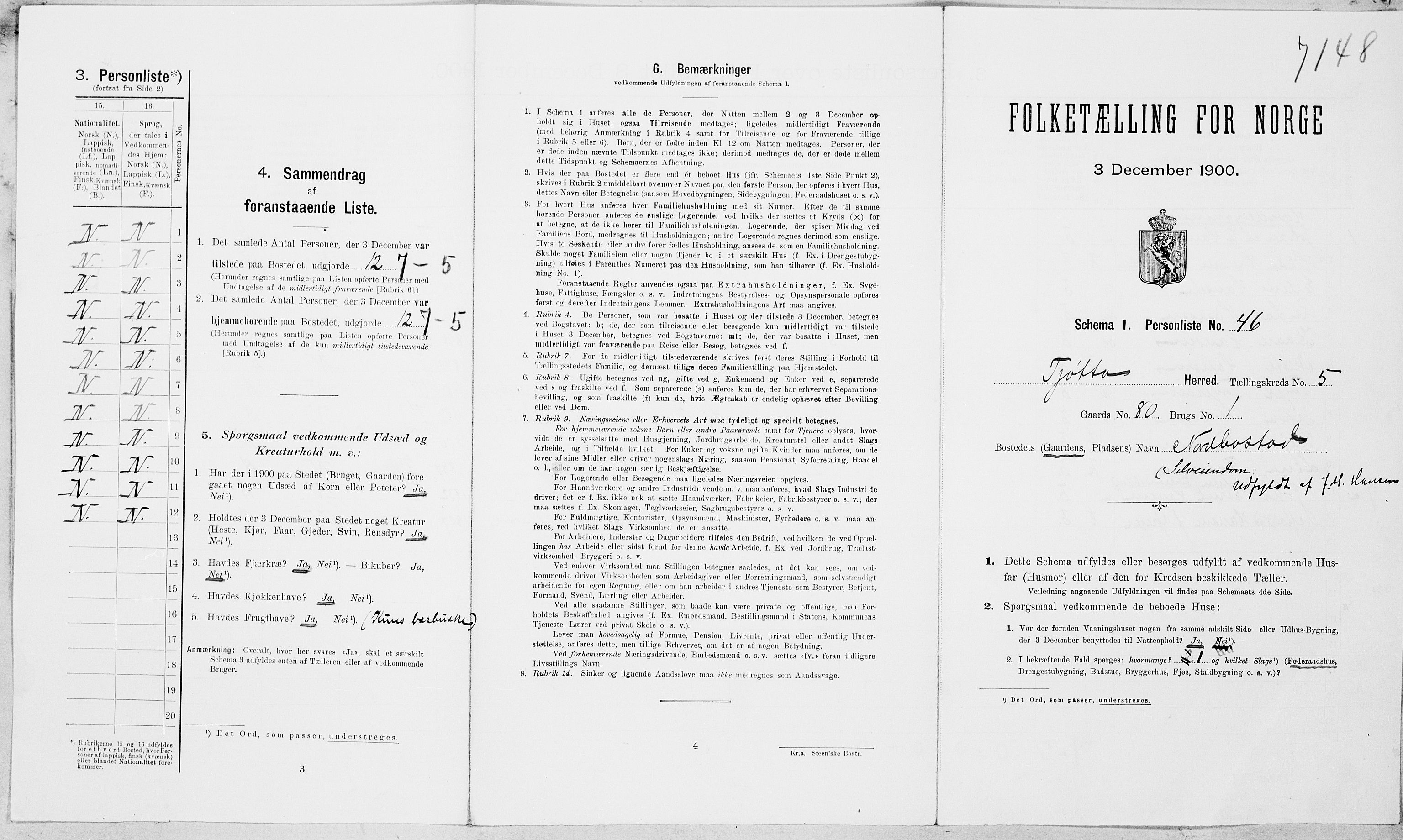 SAT, Folketelling 1900 for 1817 Tjøtta herred, 1900, s. 676