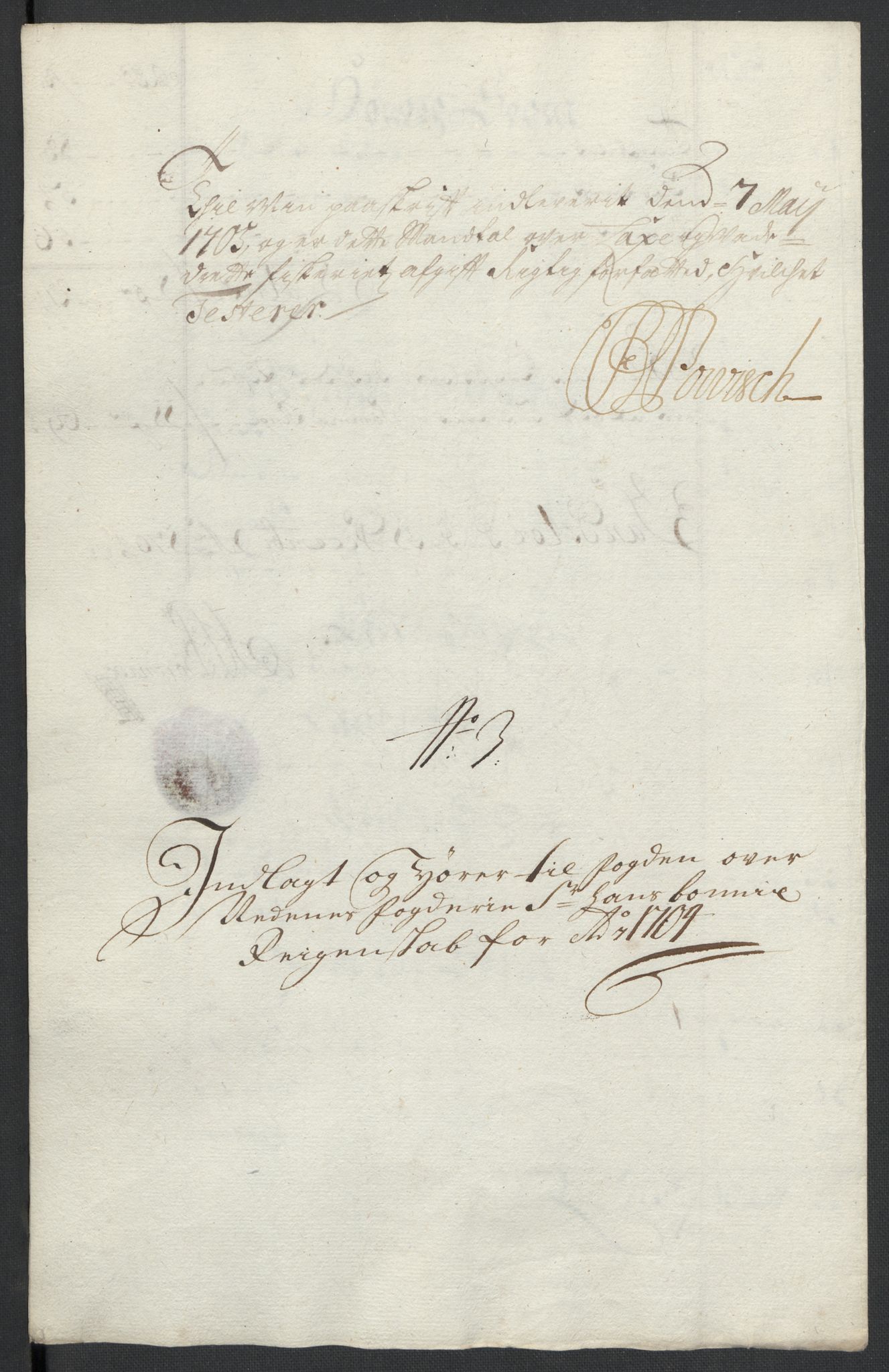 Rentekammeret inntil 1814, Reviderte regnskaper, Fogderegnskap, RA/EA-4092/R39/L2317: Fogderegnskap Nedenes, 1704-1705, s. 27