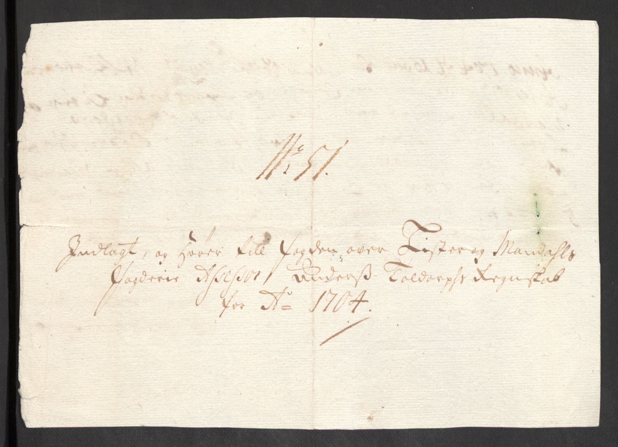 Rentekammeret inntil 1814, Reviderte regnskaper, Fogderegnskap, RA/EA-4092/R43/L2550: Fogderegnskap Lista og Mandal, 1703-1704, s. 426