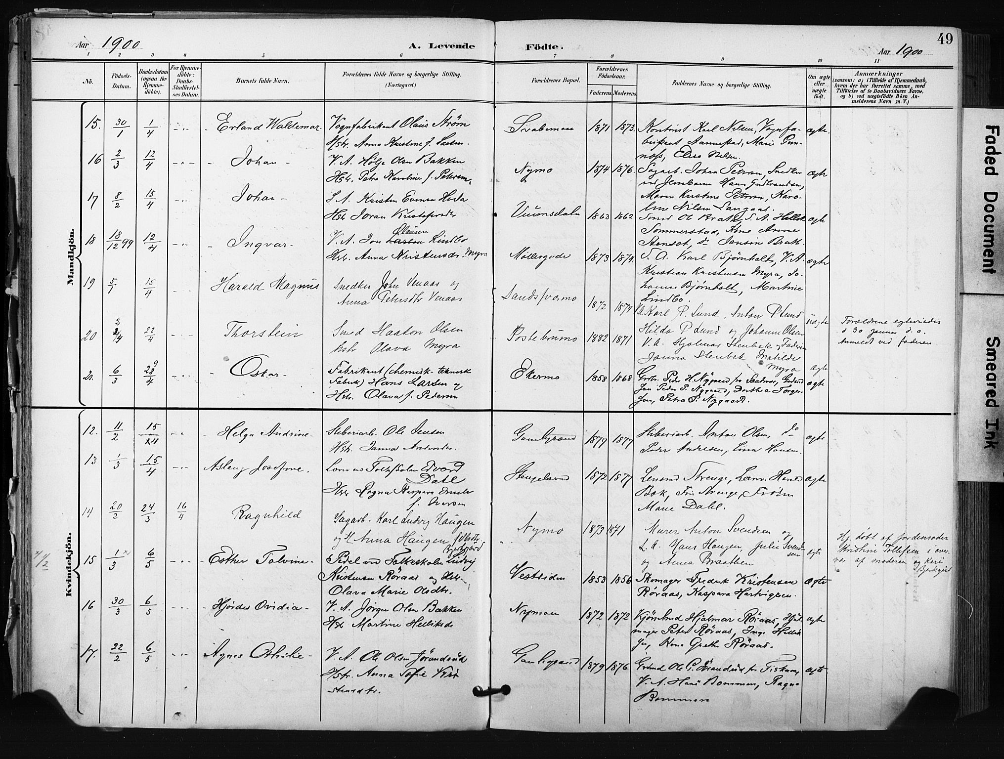 Kongsberg kirkebøker, AV/SAKO-A-22/F/Fb/L0003: Ministerialbok nr. II 3, 1896-1905, s. 49