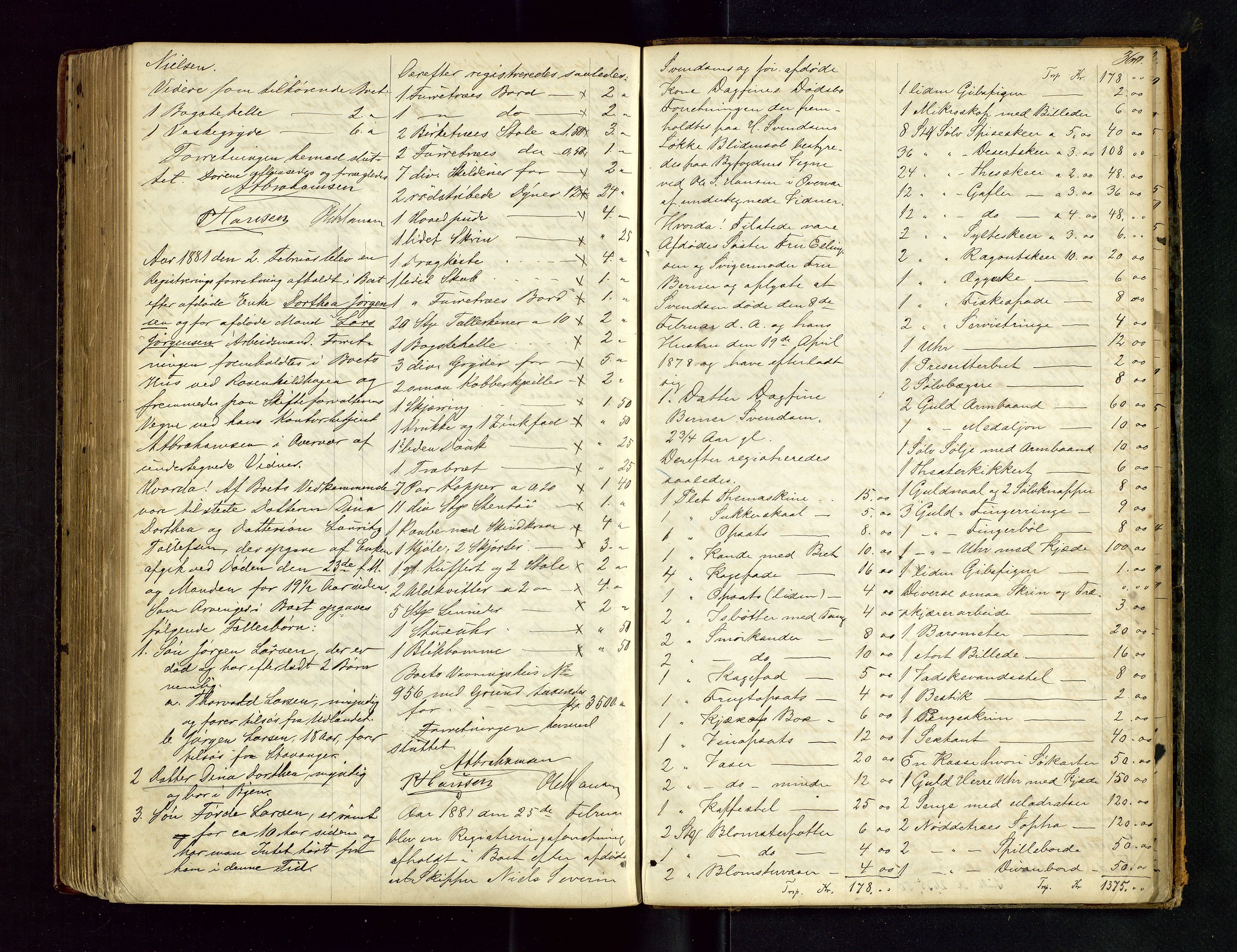 Stavanger byfogd, AV/SAST-A-101408/001/5/50/503BA/L0003: Registreringsprotokoll, 1864-1882, s. 360