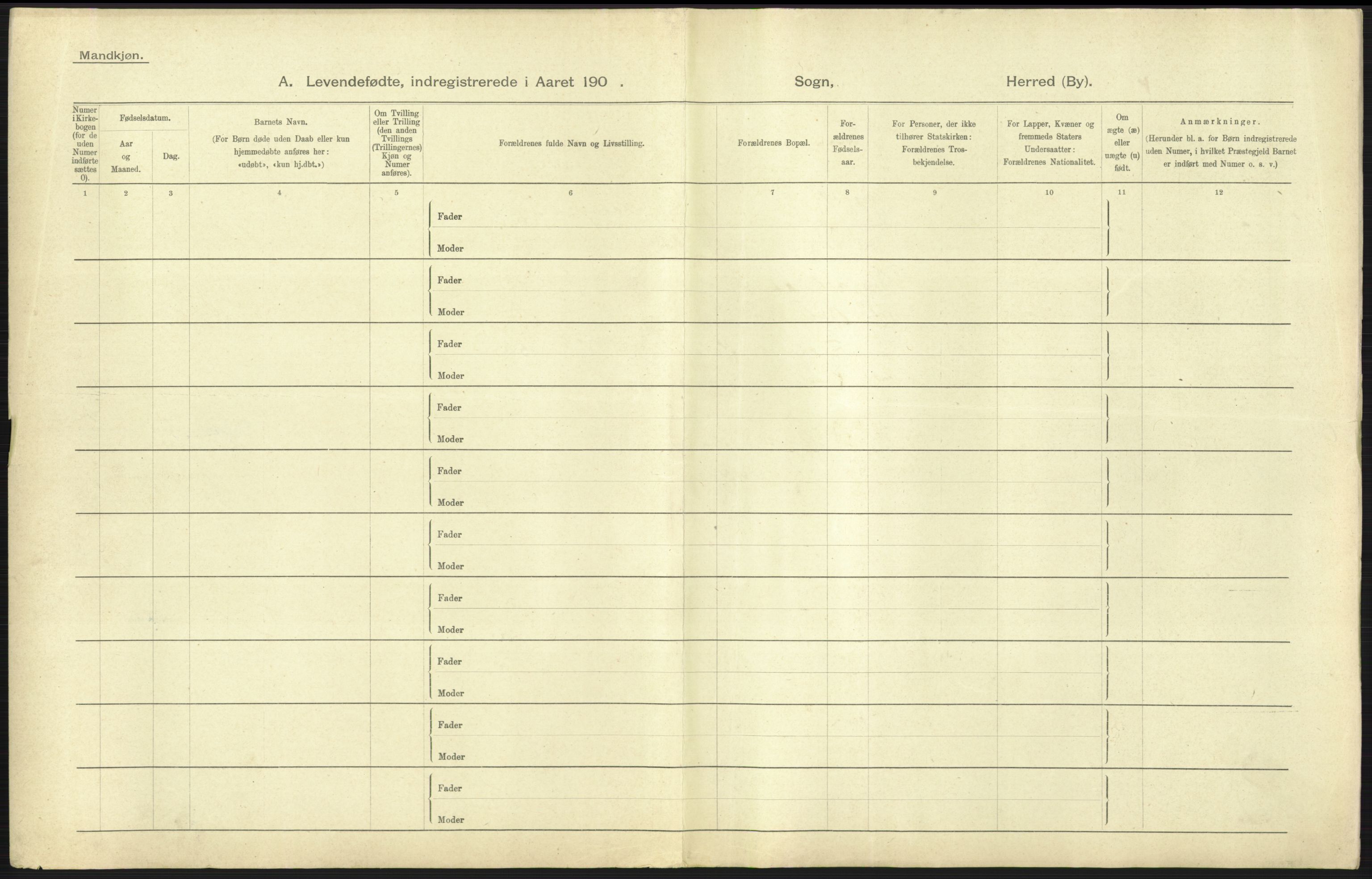 Statistisk sentralbyrå, Sosiodemografiske emner, Befolkning, AV/RA-S-2228/D/Df/Dfa/Dfaa/L0003: Kristiania: Fødte, 1903, s. 435