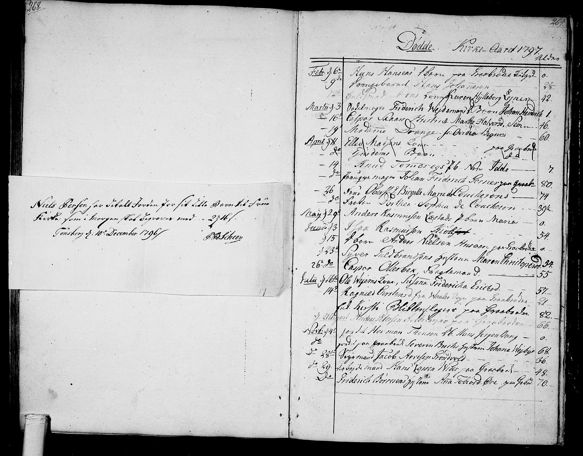 Tønsberg kirkebøker, AV/SAKO-A-330/F/Fa/L0003: Ministerialbok nr. I 3, 1797-1814, s. 268-269