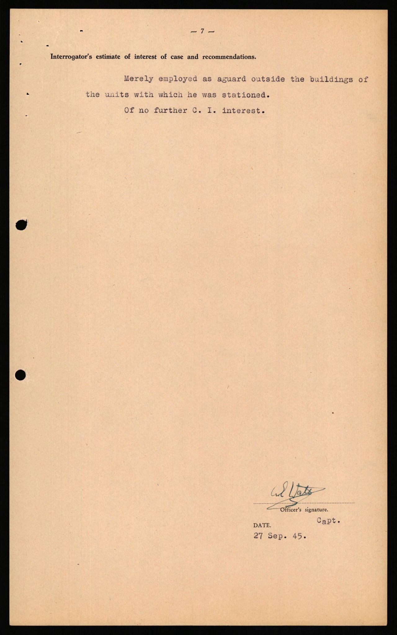 Forsvaret, Forsvarets overkommando II, AV/RA-RAFA-3915/D/Db/L0041: CI Questionaires.  Diverse nasjonaliteter., 1945-1946, s. 103