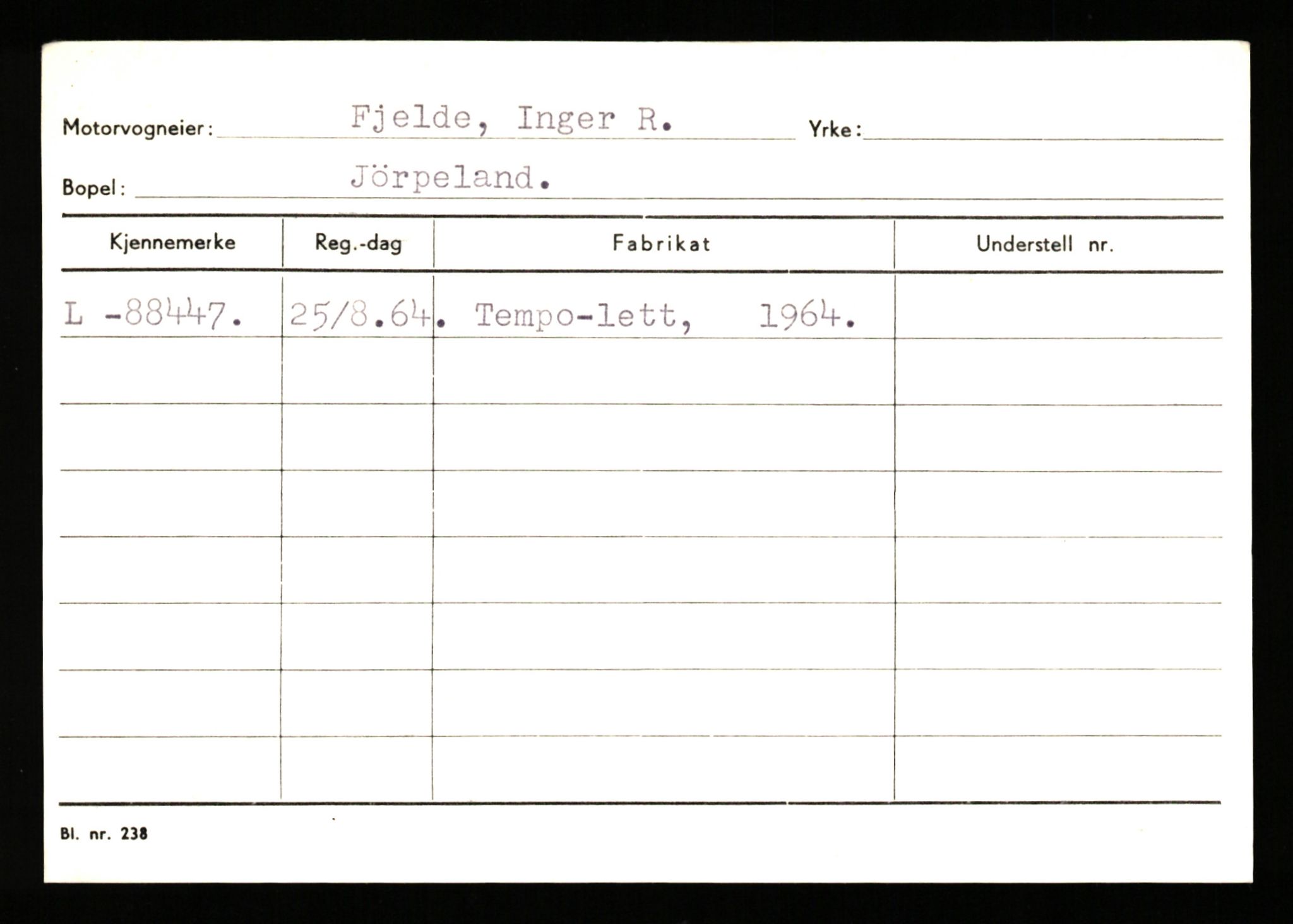 Stavanger trafikkstasjon, AV/SAST-A-101942/0/H/L0009: Fjælberg - Fuglerud, 1930-1971, s. 13