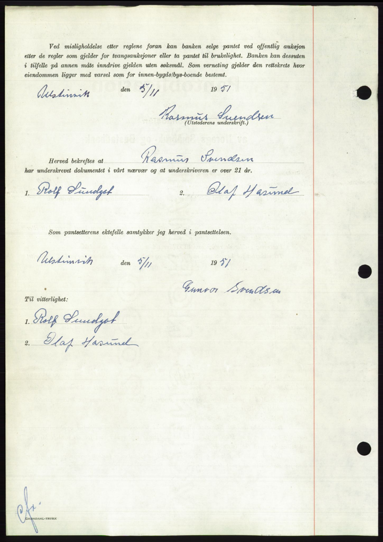 Søre Sunnmøre sorenskriveri, AV/SAT-A-4122/1/2/2C/L0120: Pantebok nr. 8B, 1951-1951, Dagboknr: 2057/1951