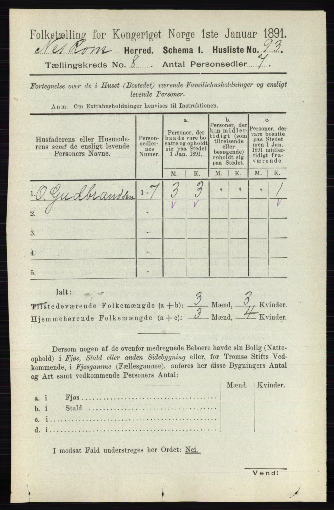 RA, Folketelling 1891 for 0236 Nes herred, 1891, s. 4573