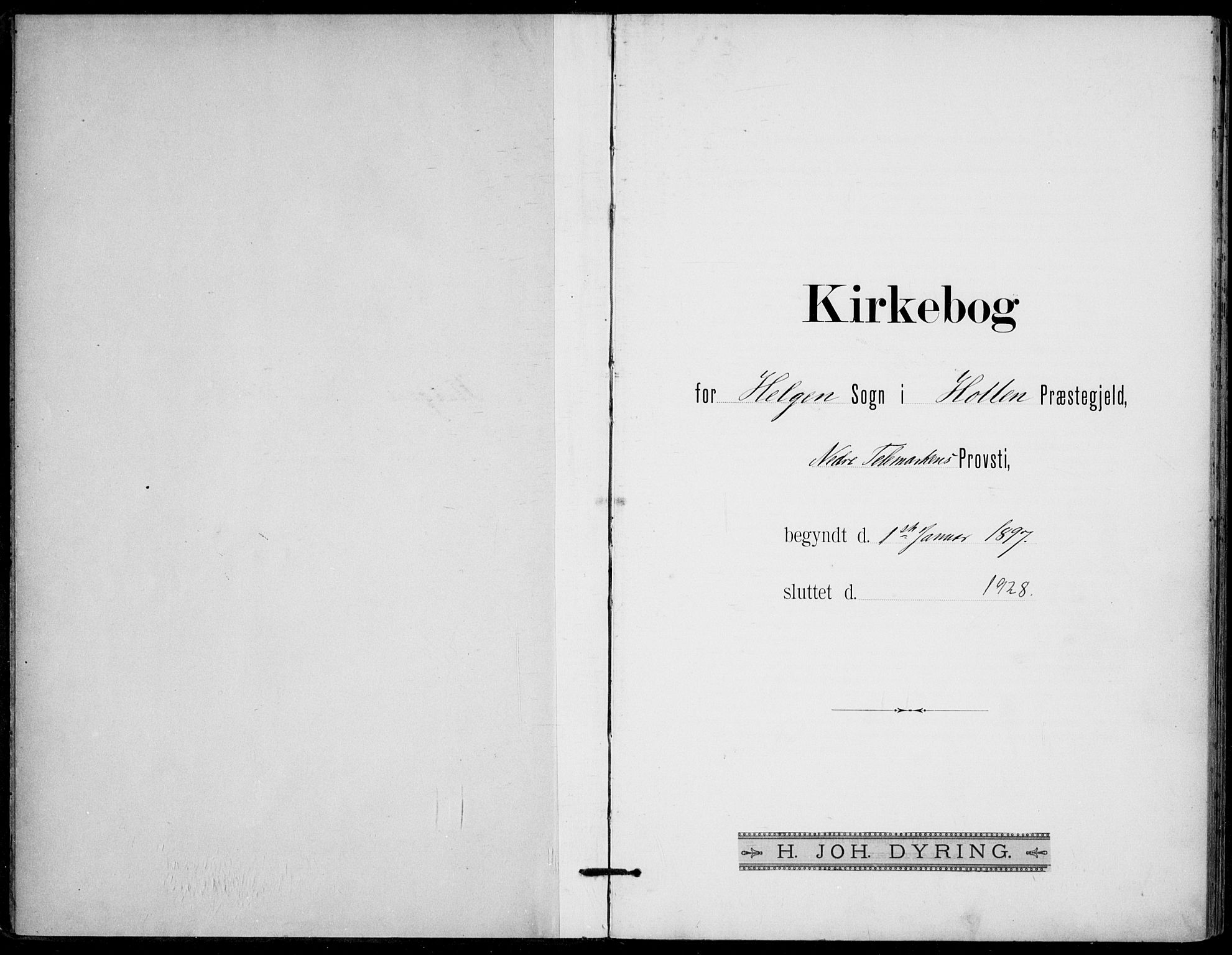 Holla kirkebøker, SAKO/A-272/F/Fa/L0011: Ministerialbok nr. 11, 1897-1928