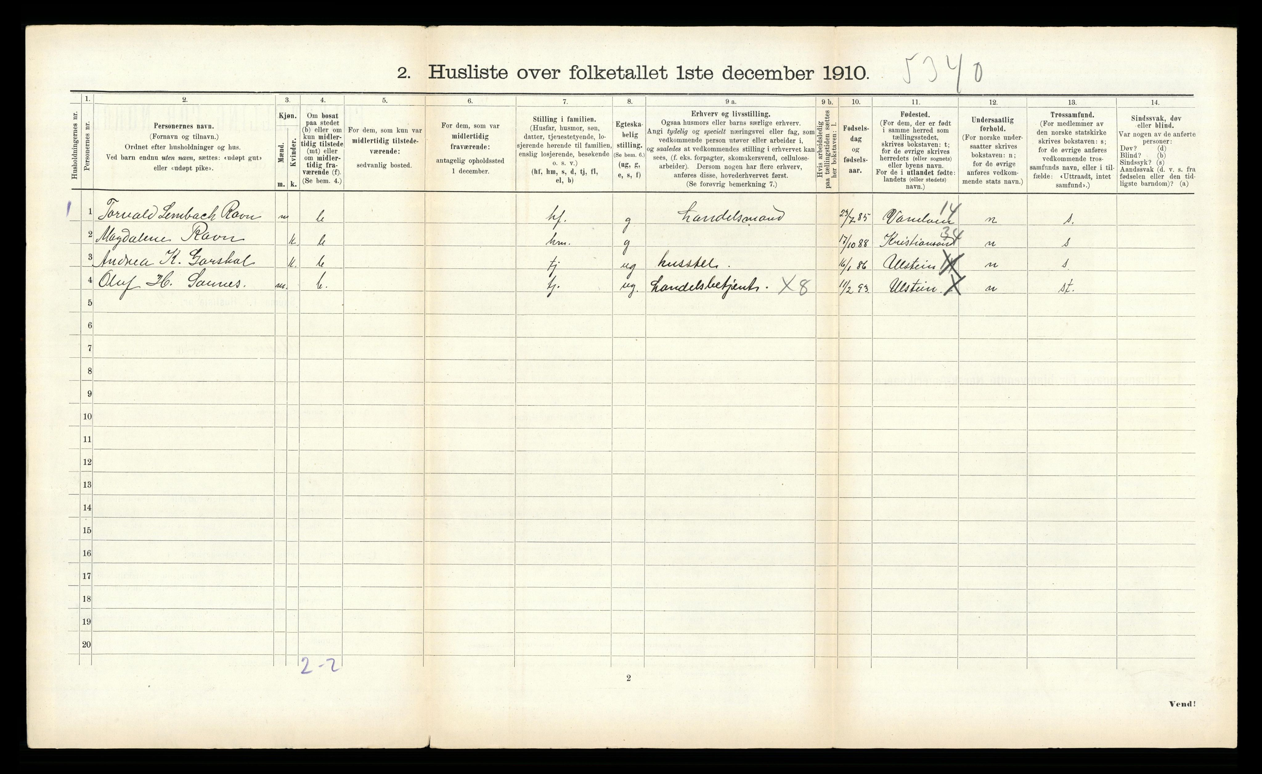 RA, Folketelling 1910 for 1516 Ulstein herred, 1910, s. 213
