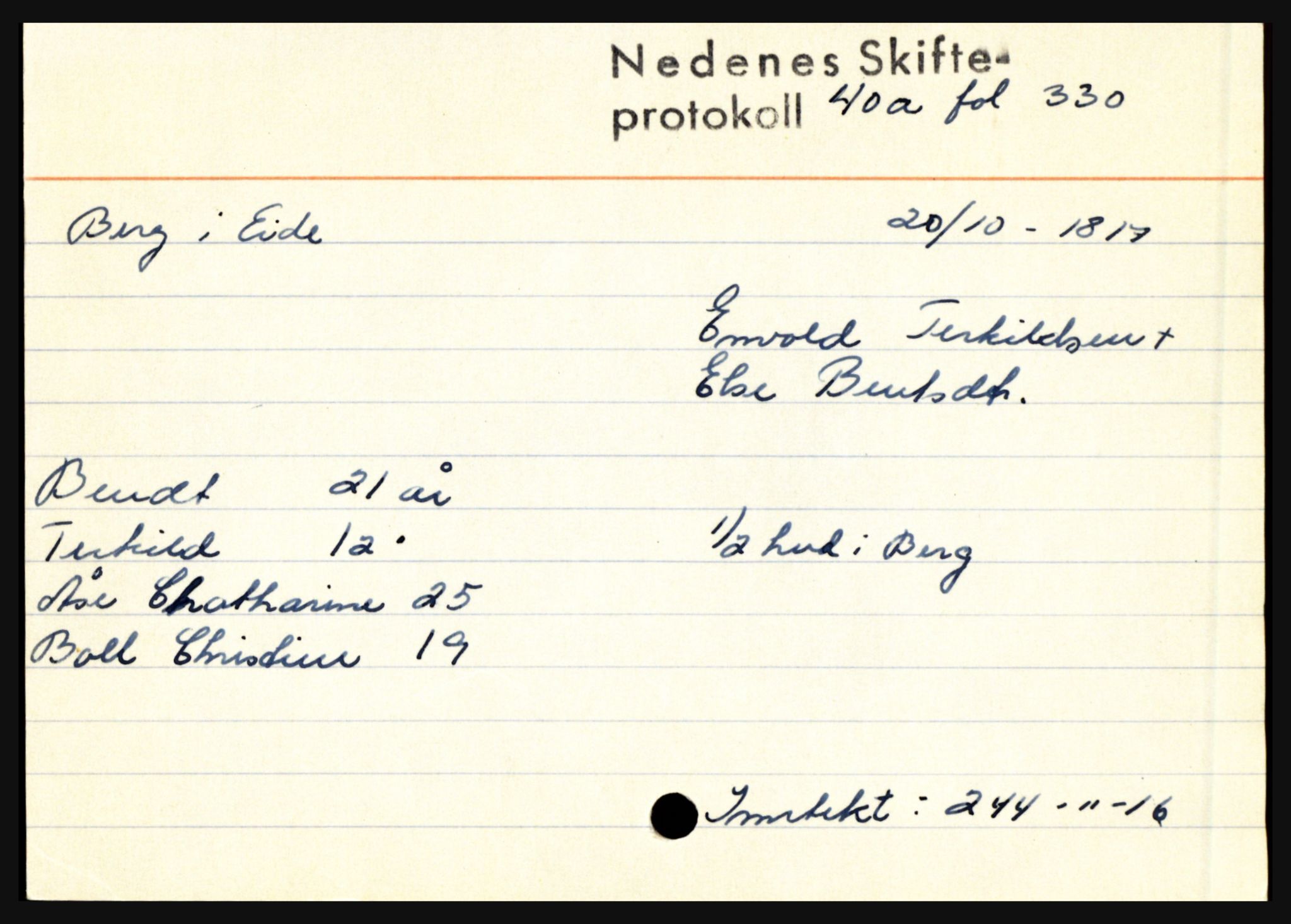 Nedenes sorenskriveri før 1824, AV/SAK-1221-0007/H, s. 2151