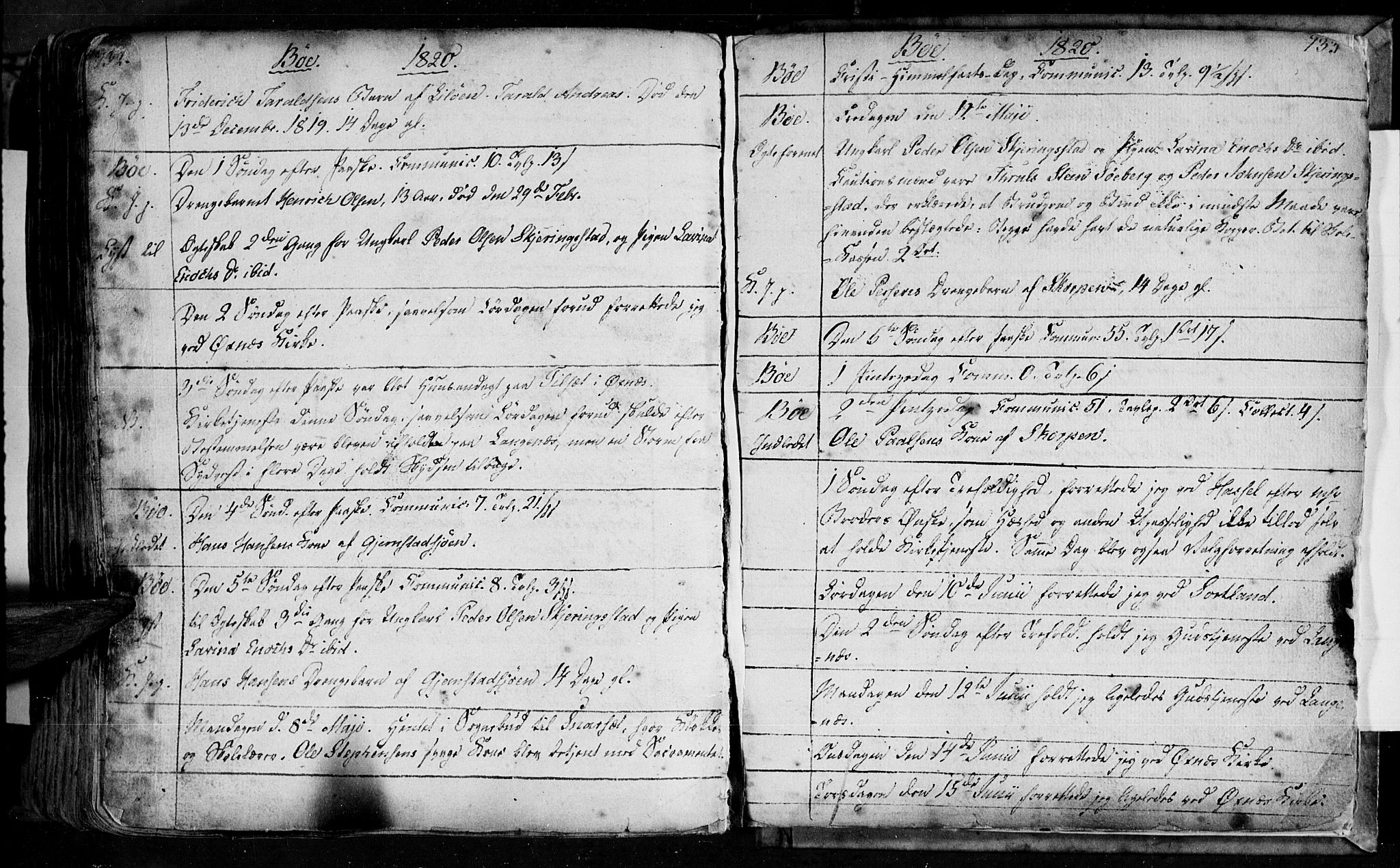 Ministerialprotokoller, klokkerbøker og fødselsregistre - Nordland, AV/SAT-A-1459/891/L1297: Ministerialbok nr. 891A02, 1759-1820, s. 732-733