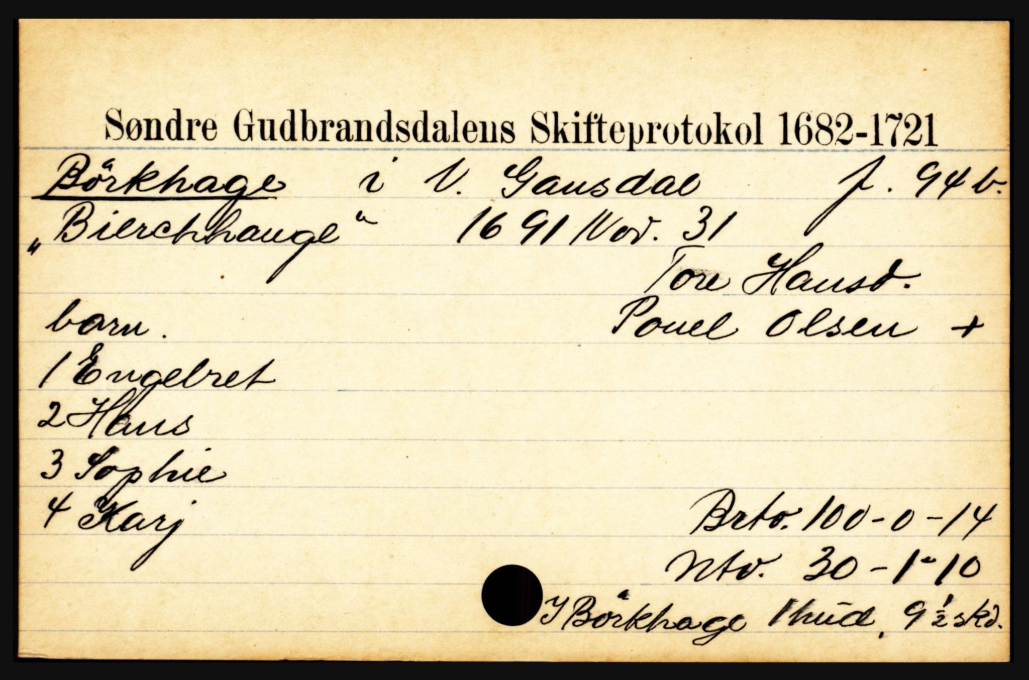 Sør-Gudbrandsdal tingrett, SAH/TING-004/J, 1658-1885, s. 2023