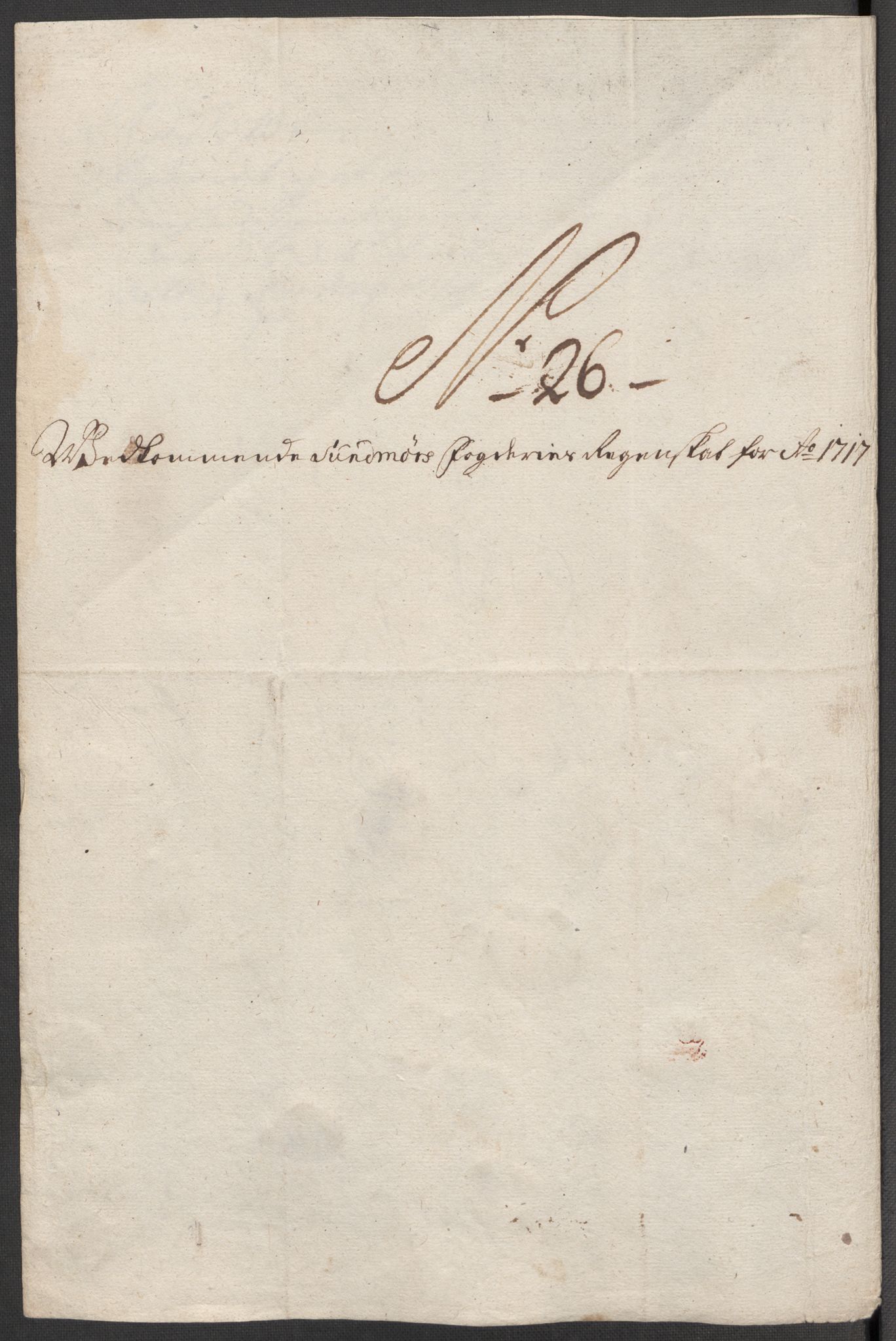 Rentekammeret inntil 1814, Reviderte regnskaper, Fogderegnskap, AV/RA-EA-4092/R54/L3569: Fogderegnskap Sunnmøre, 1717, s. 203