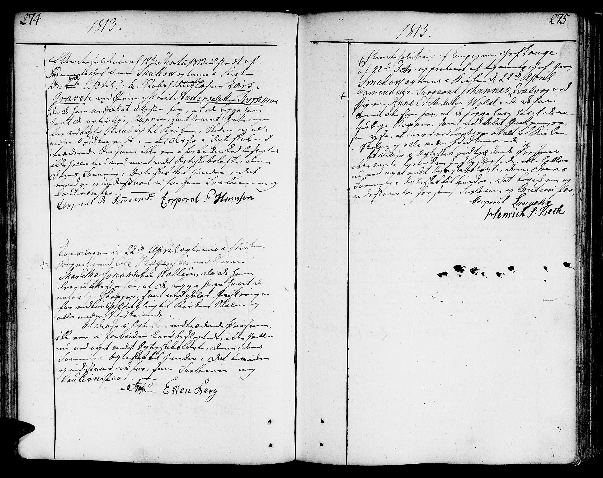 Ministerialprotokoller, klokkerbøker og fødselsregistre - Sør-Trøndelag, AV/SAT-A-1456/602/L0105: Ministerialbok nr. 602A03, 1774-1814, s. 274-275