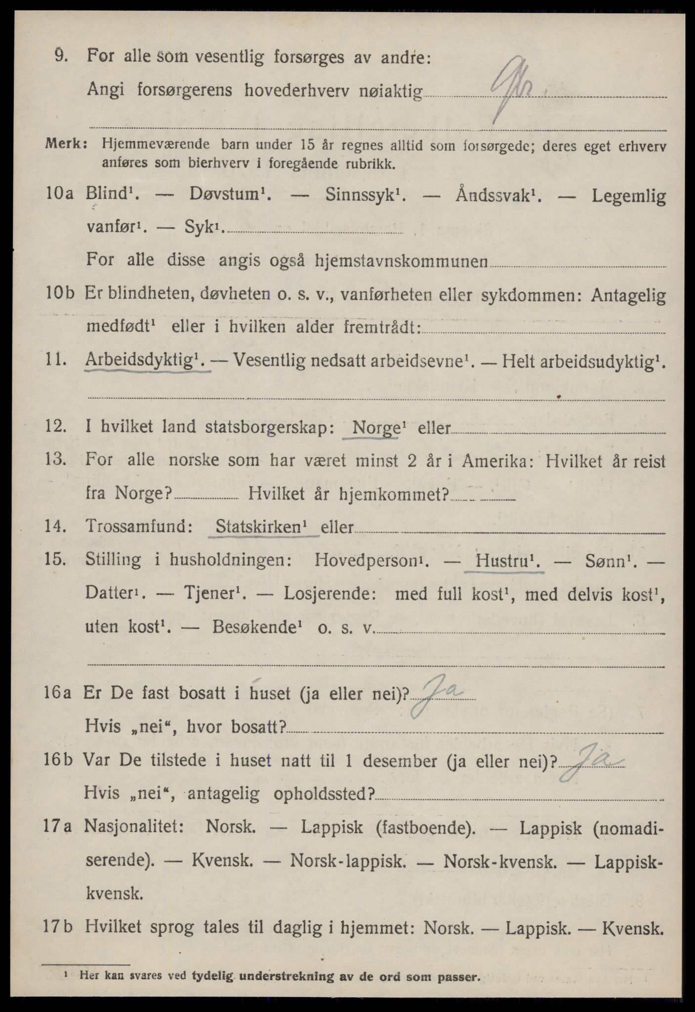 SAT, Folketelling 1920 for 1662 Klæbu herred, 1920, s. 423