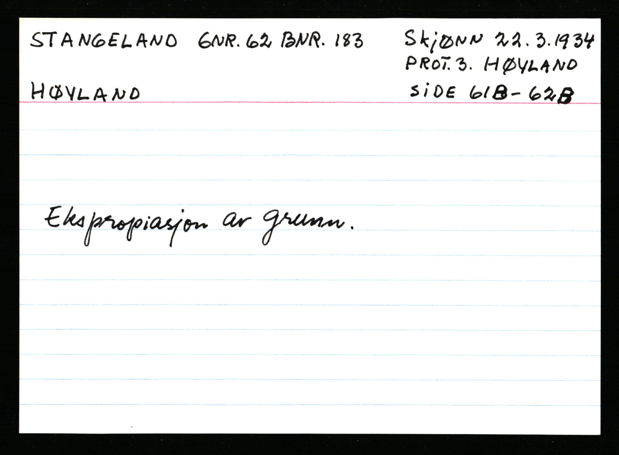 Statsarkivet i Stavanger, AV/SAST-A-101971/03/Y/Ym/L0054: Åstedskort sortert etter gårdsnavn: Soleim - Stavneim, 1600-1950, s. 295