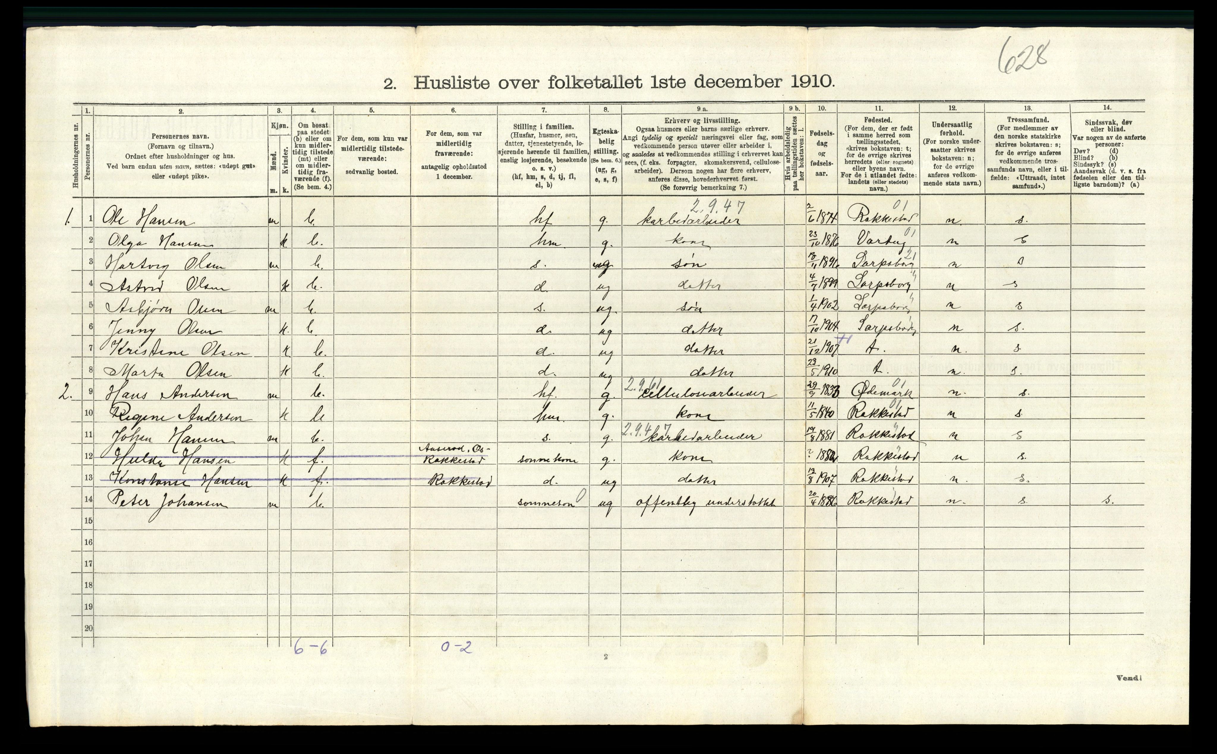 RA, Folketelling 1910 for 0130 Tune herred, 1910, s. 231