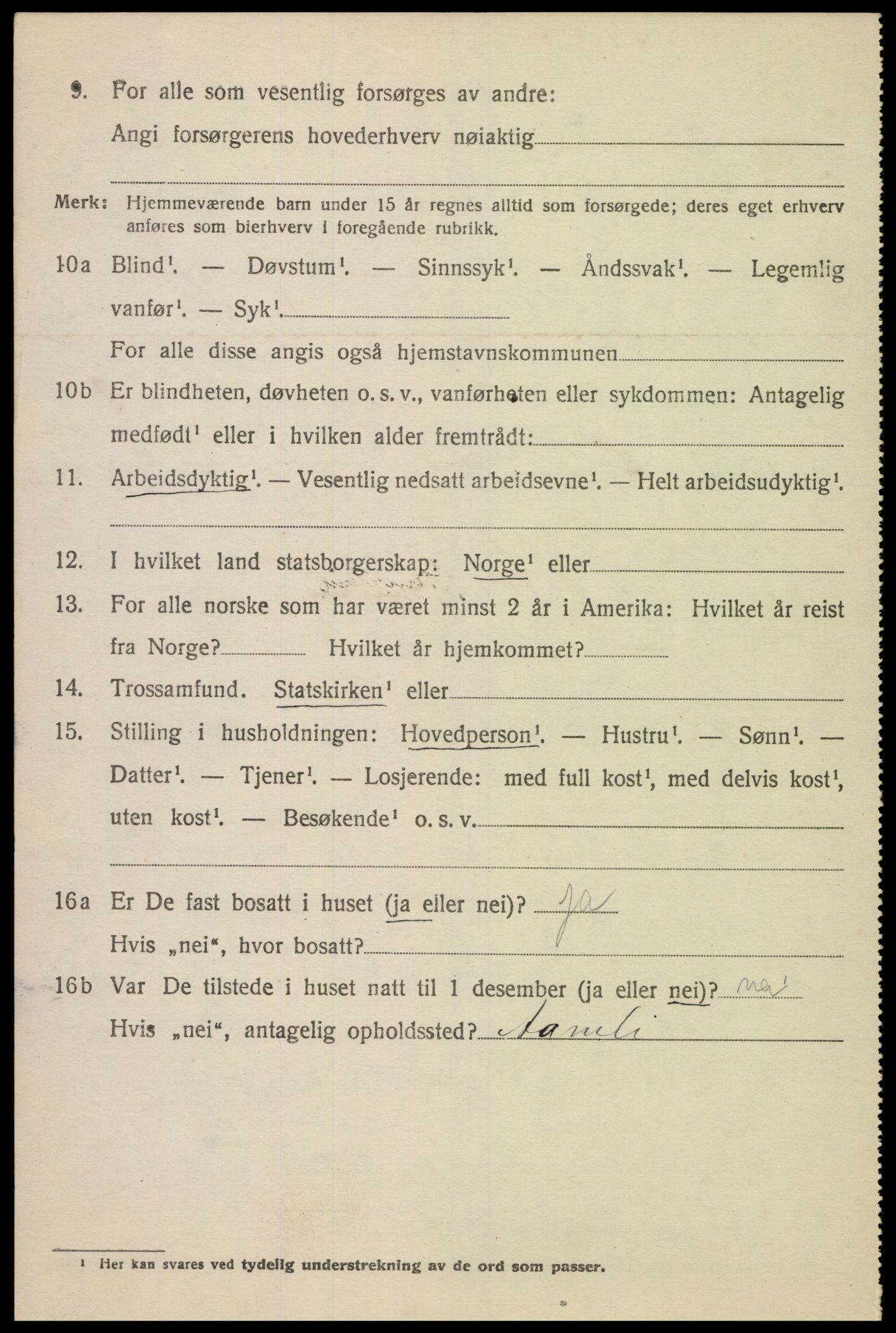 SAK, Folketelling 1920 for 1025 Grindheim herred, 1920, s. 912