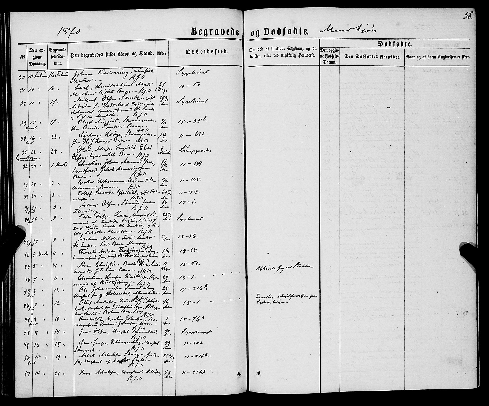 Domkirken sokneprestembete, AV/SAB-A-74801/H/Haa/L0042: Ministerialbok nr. E 3, 1863-1876, s. 58