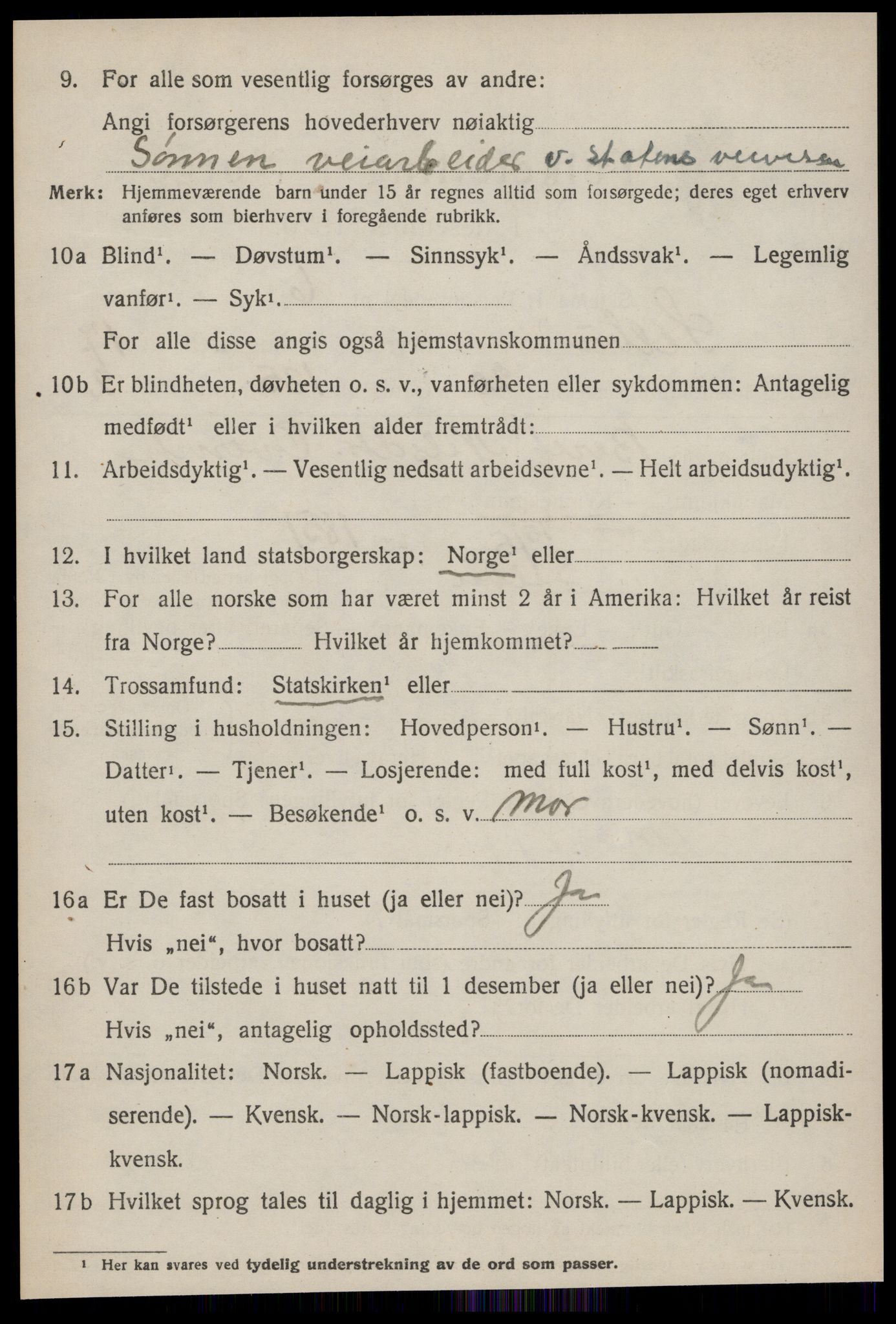 SAT, Folketelling 1920 for 1664 Selbu herred, 1920, s. 9133