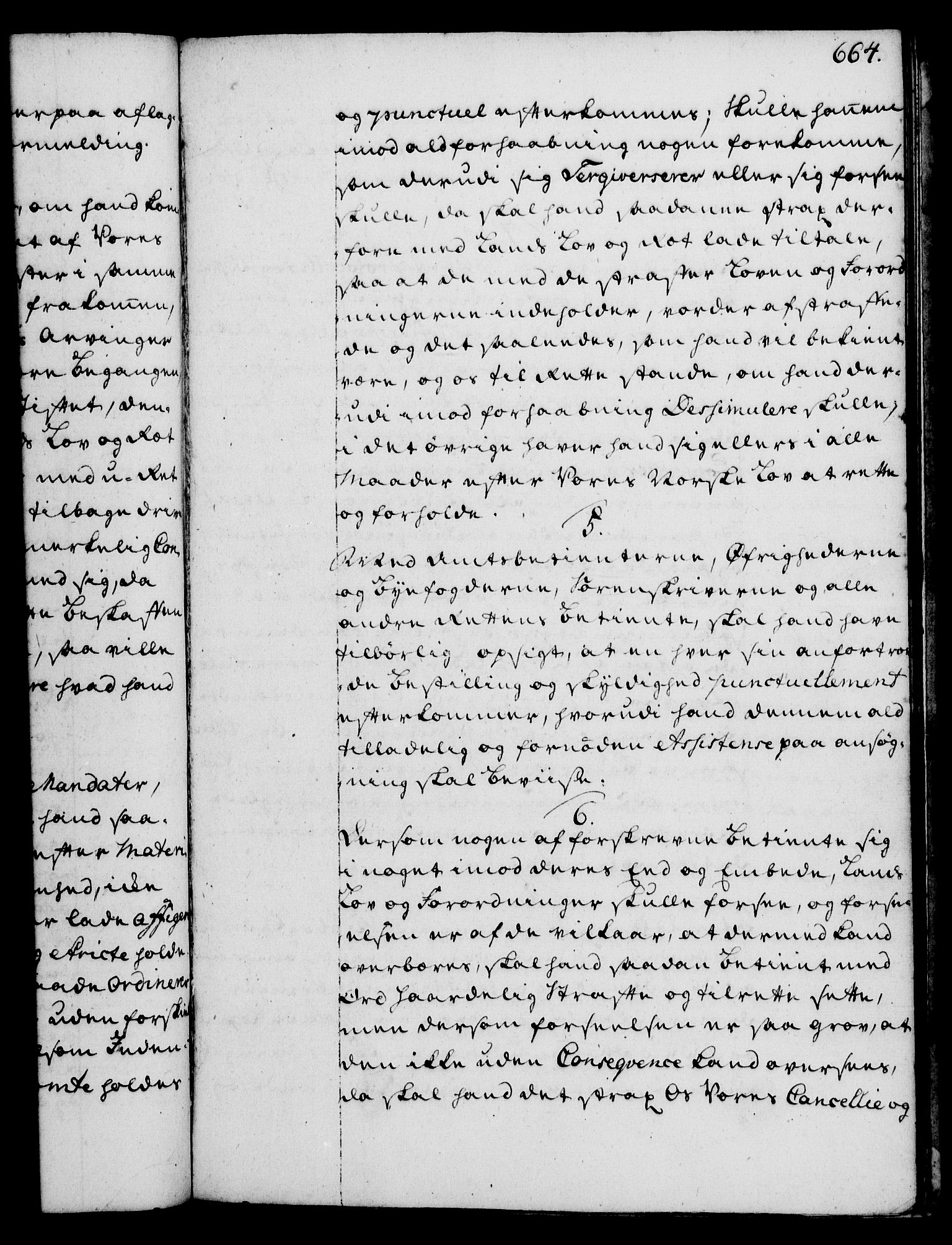 Rentekammeret, Kammerkanselliet, RA/EA-3111/G/Gg/Ggi/L0002: Norsk instruksjonsprotokoll med register (merket RK 53.35), 1729-1751, s. 664