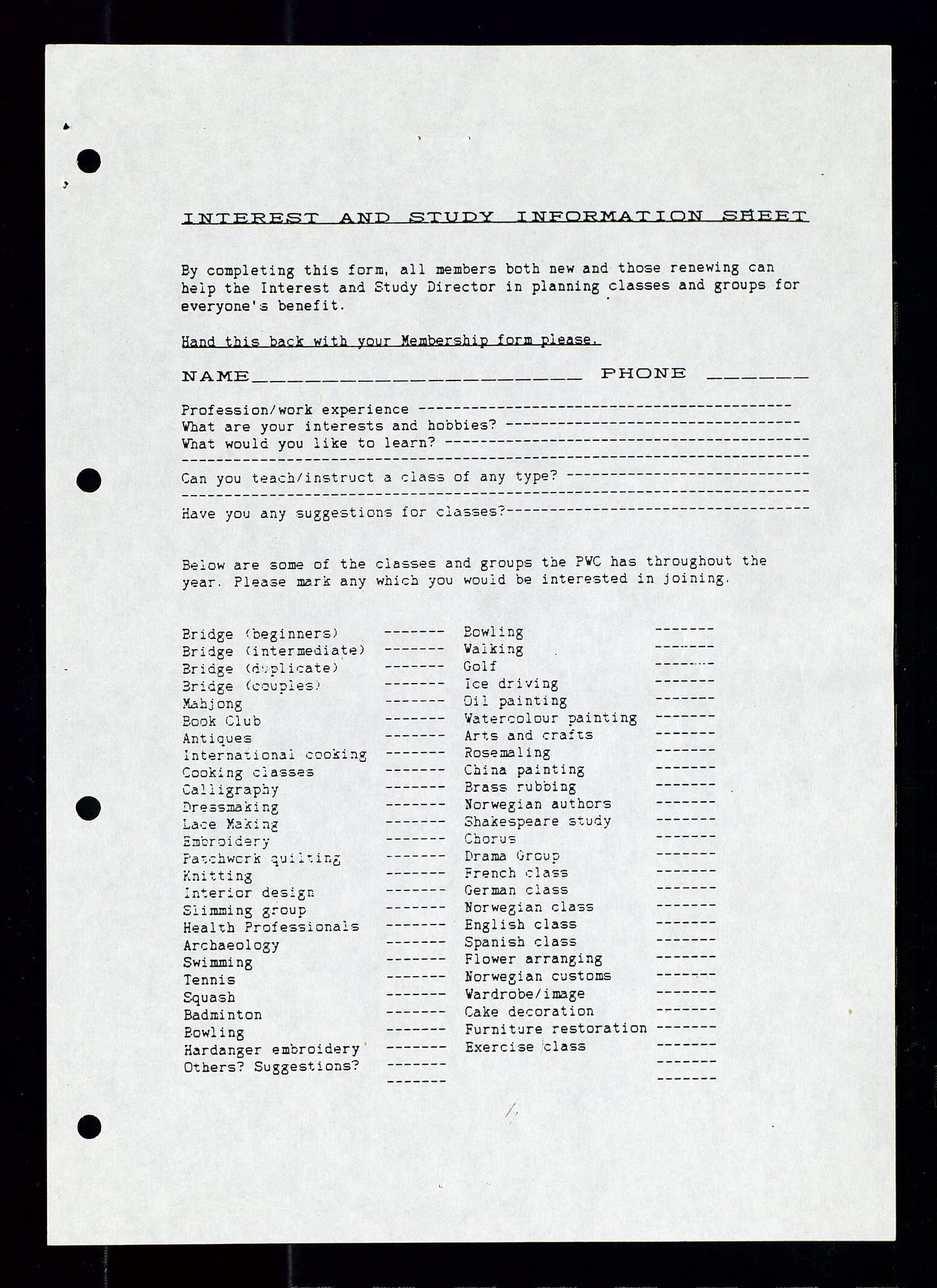 PA 1547 - Petroleum Wives Club, AV/SAST-A-101974/X/Xa/L0002: Newsletter, 1979-1987