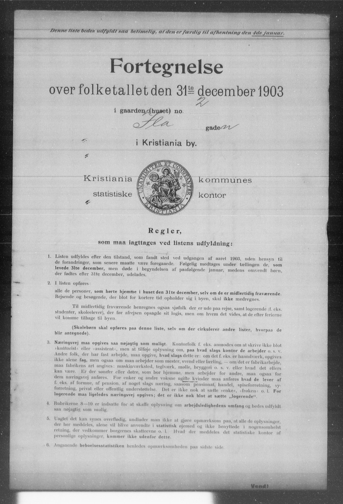 OBA, Kommunal folketelling 31.12.1903 for Kristiania kjøpstad, 1903, s. 8463