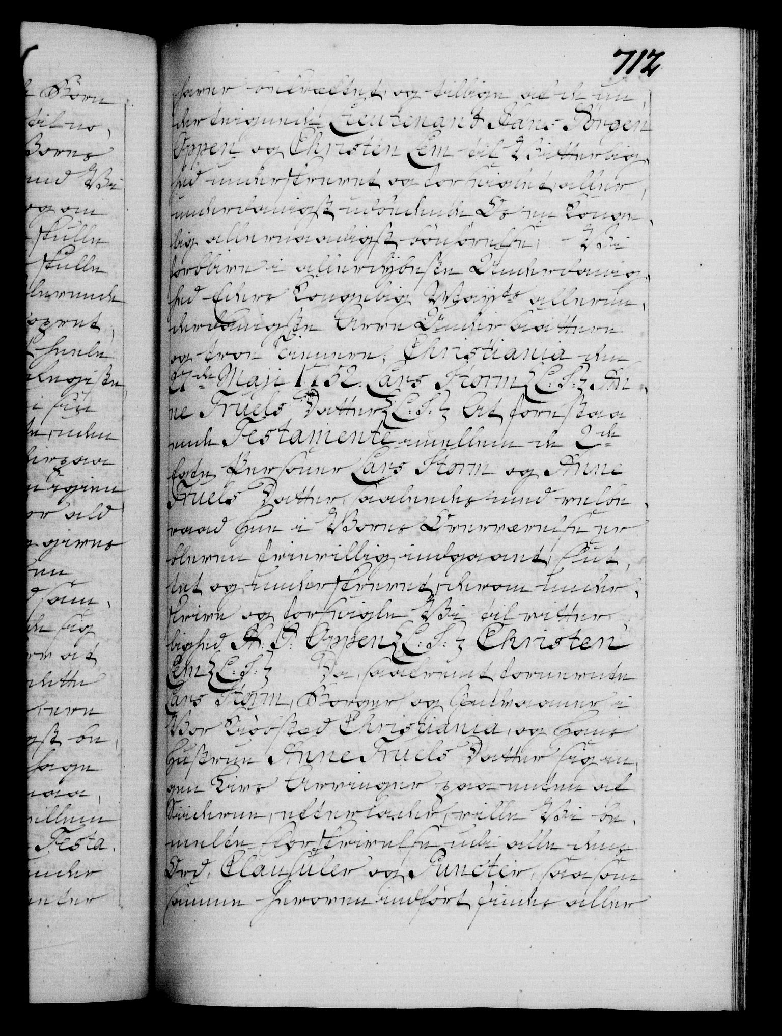 Danske Kanselli 1572-1799, RA/EA-3023/F/Fc/Fca/Fcaa/L0037: Norske registre, 1751-1752, s. 712a