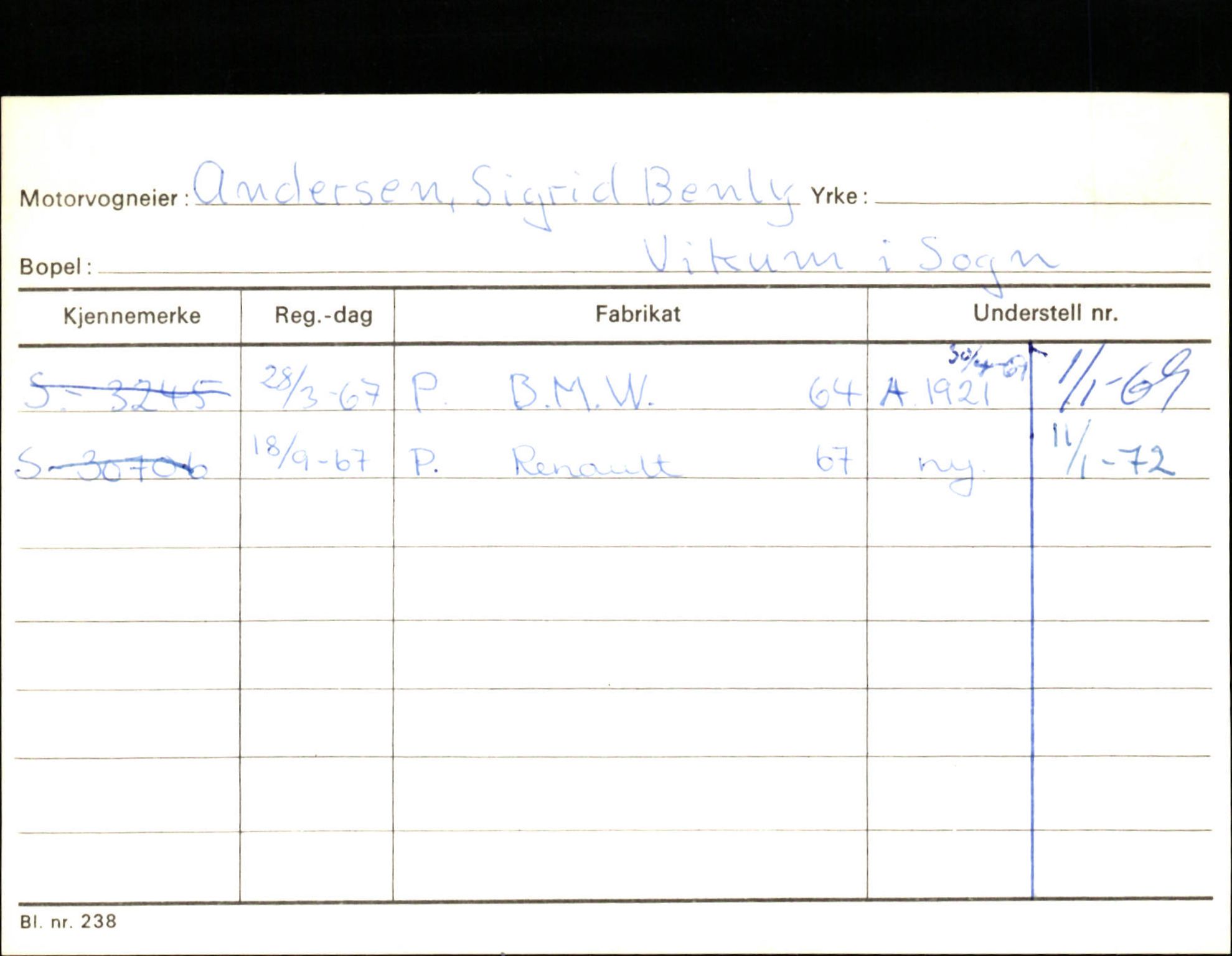 Statens vegvesen, Sogn og Fjordane vegkontor, AV/SAB-A-5301/4/F/L0130: Eigarregister Eid T-Å. Høyanger A-O, 1945-1975, s. 395