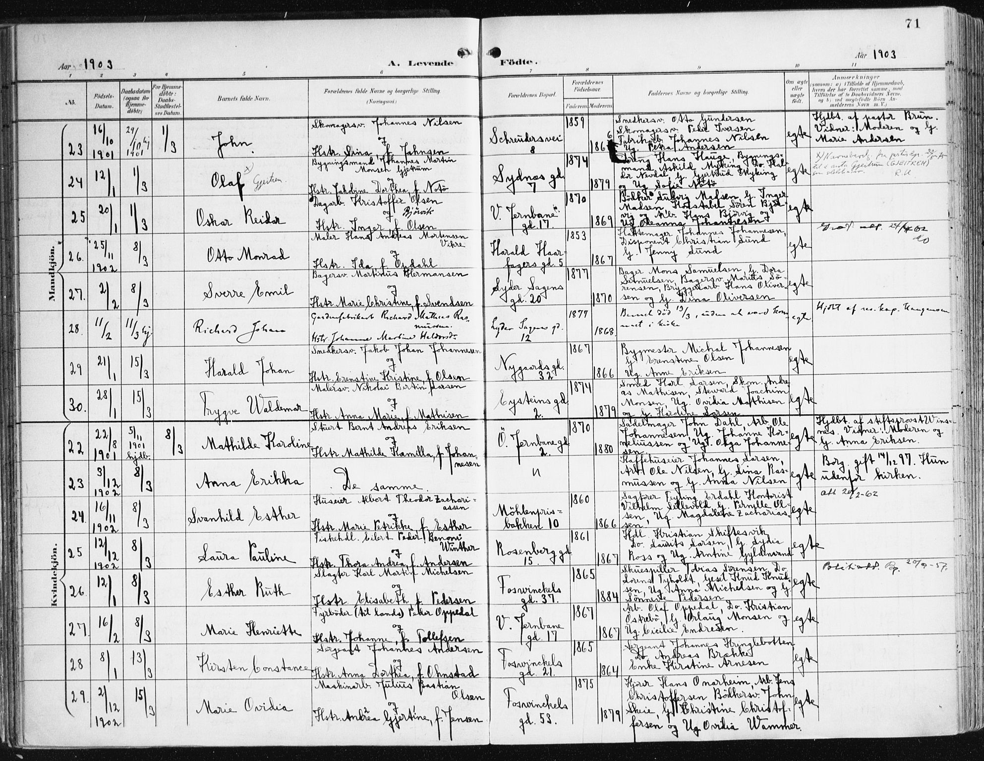 Johanneskirken sokneprestembete, AV/SAB-A-76001/H/Haa/L0002: Ministerialbok nr. A 2, 1900-1912, s. 71