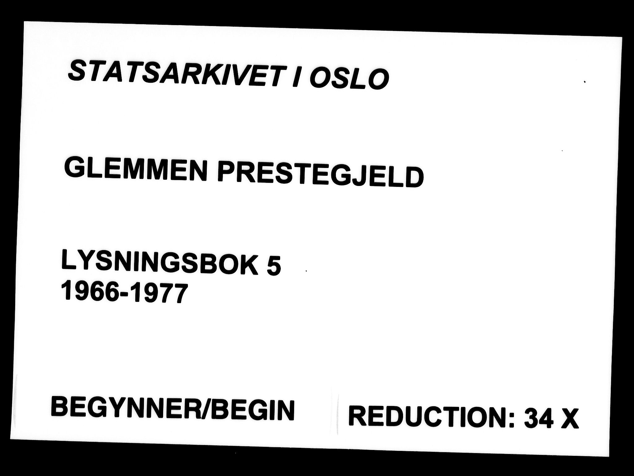 Glemmen prestekontor Kirkebøker, AV/SAO-A-10908/H/Ha/L0005: Lysningsprotokoll nr. 5, 1966-1977