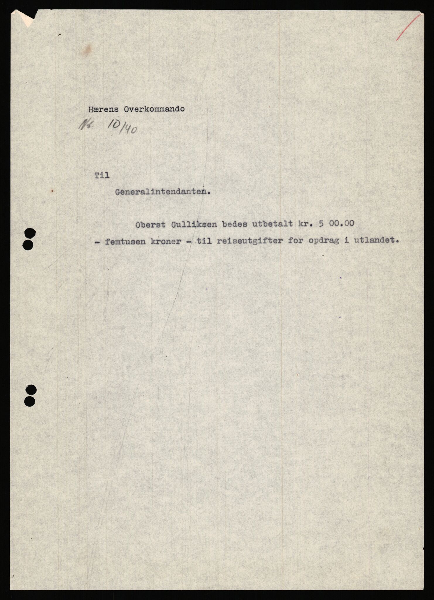 Forsvaret, Forsvarets krigshistoriske avdeling, AV/RA-RAFA-2017/Y/Ya/L0031: II-C-11-51 - Hærens overkommando, 1940, s. 26