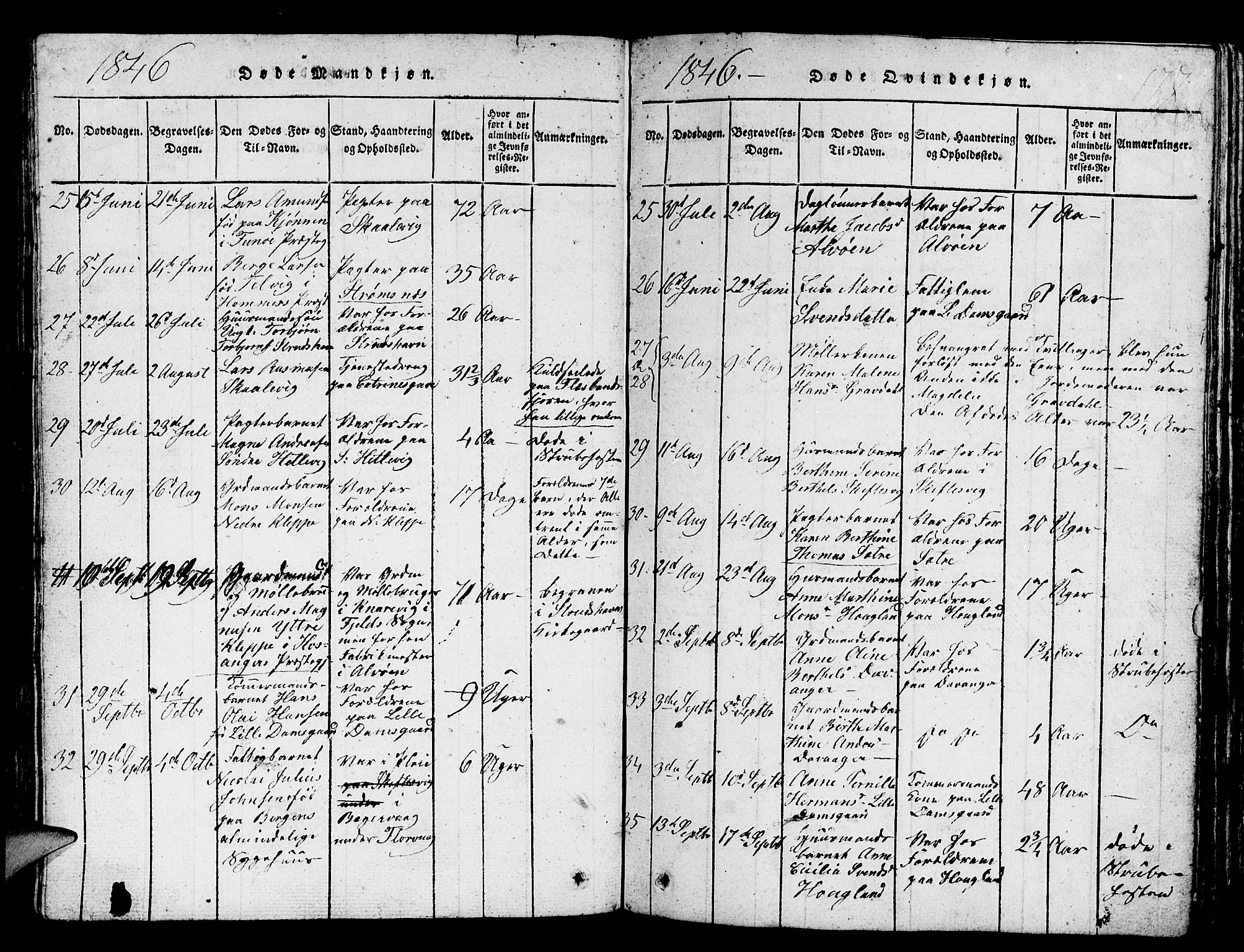 Askøy Sokneprestembete, SAB/A-74101/H/Ha/Hab/Haba/L0002: Klokkerbok nr. A 2, 1815-1846, s. 177