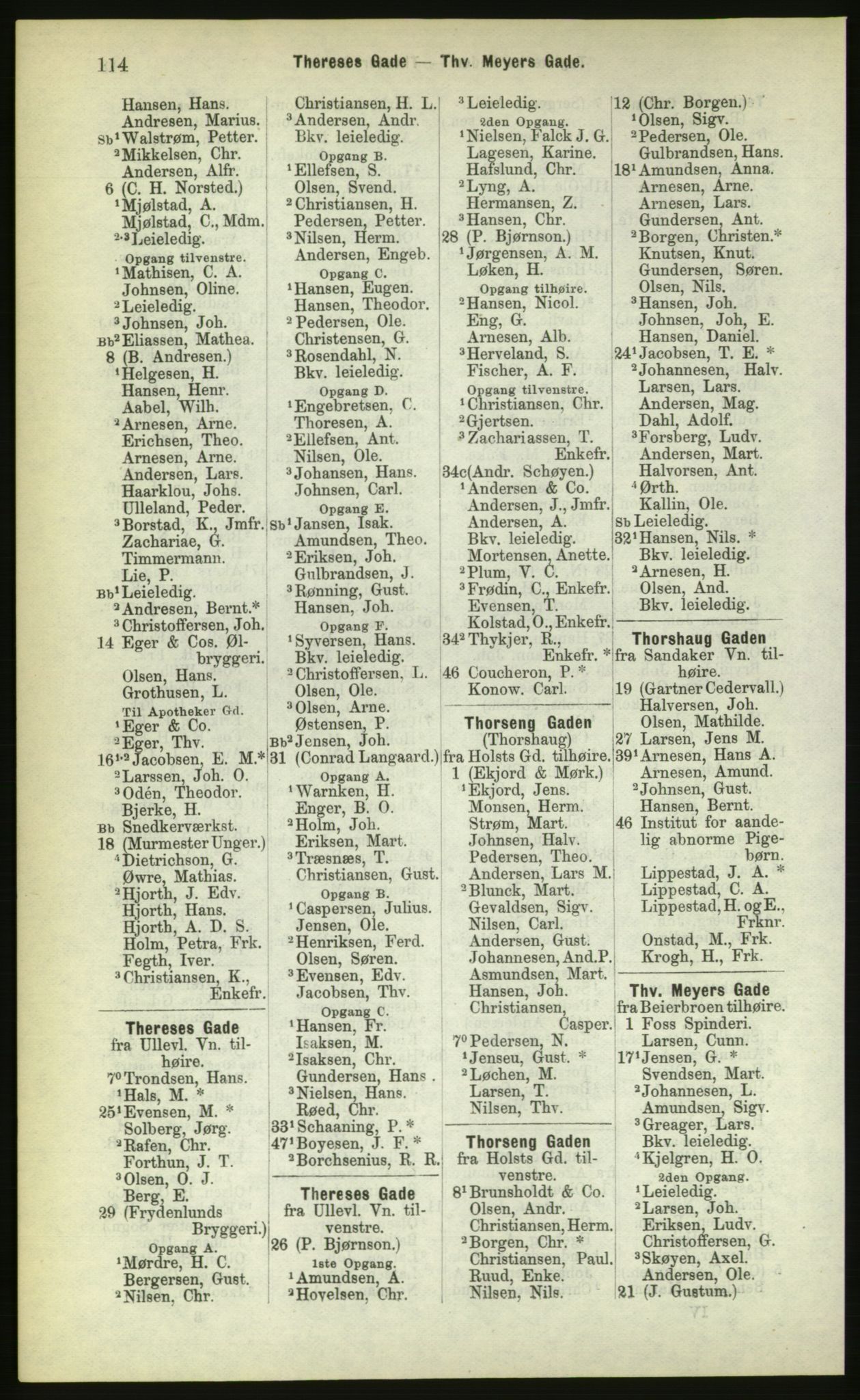 Kristiania/Oslo adressebok, PUBL/-, 1883, s. 114