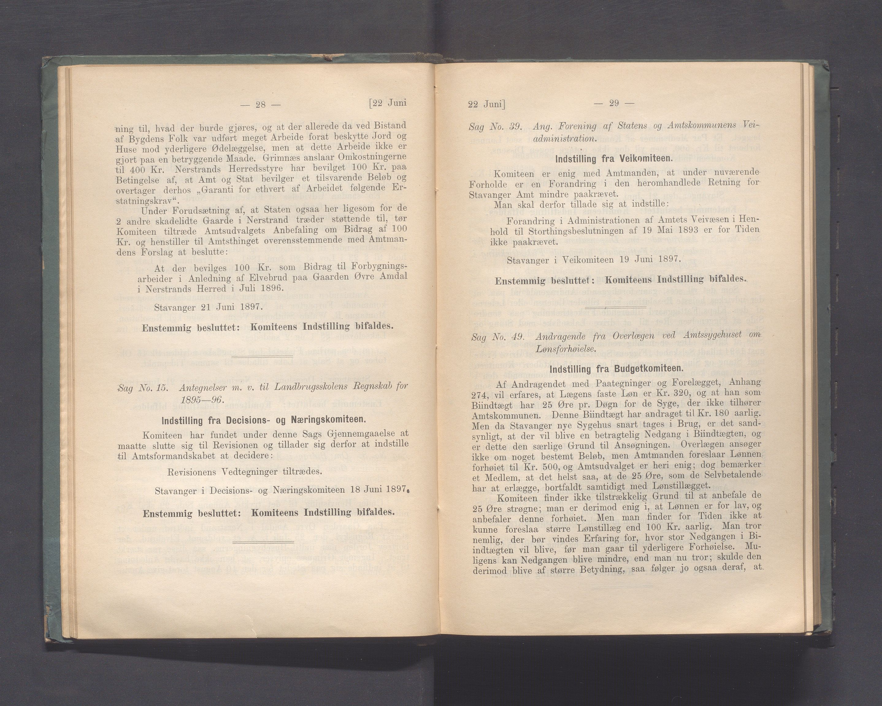 Rogaland fylkeskommune - Fylkesrådmannen , IKAR/A-900/A, 1897, s. 21