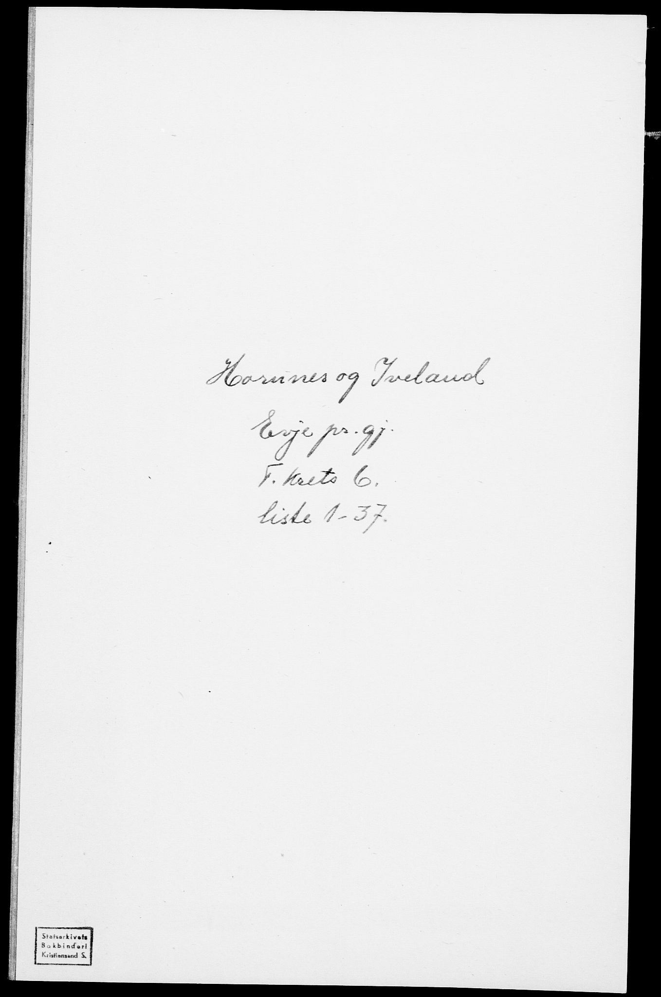 SAK, Folketelling 1875 for 0934P Evje prestegjeld, 1875, s. 508