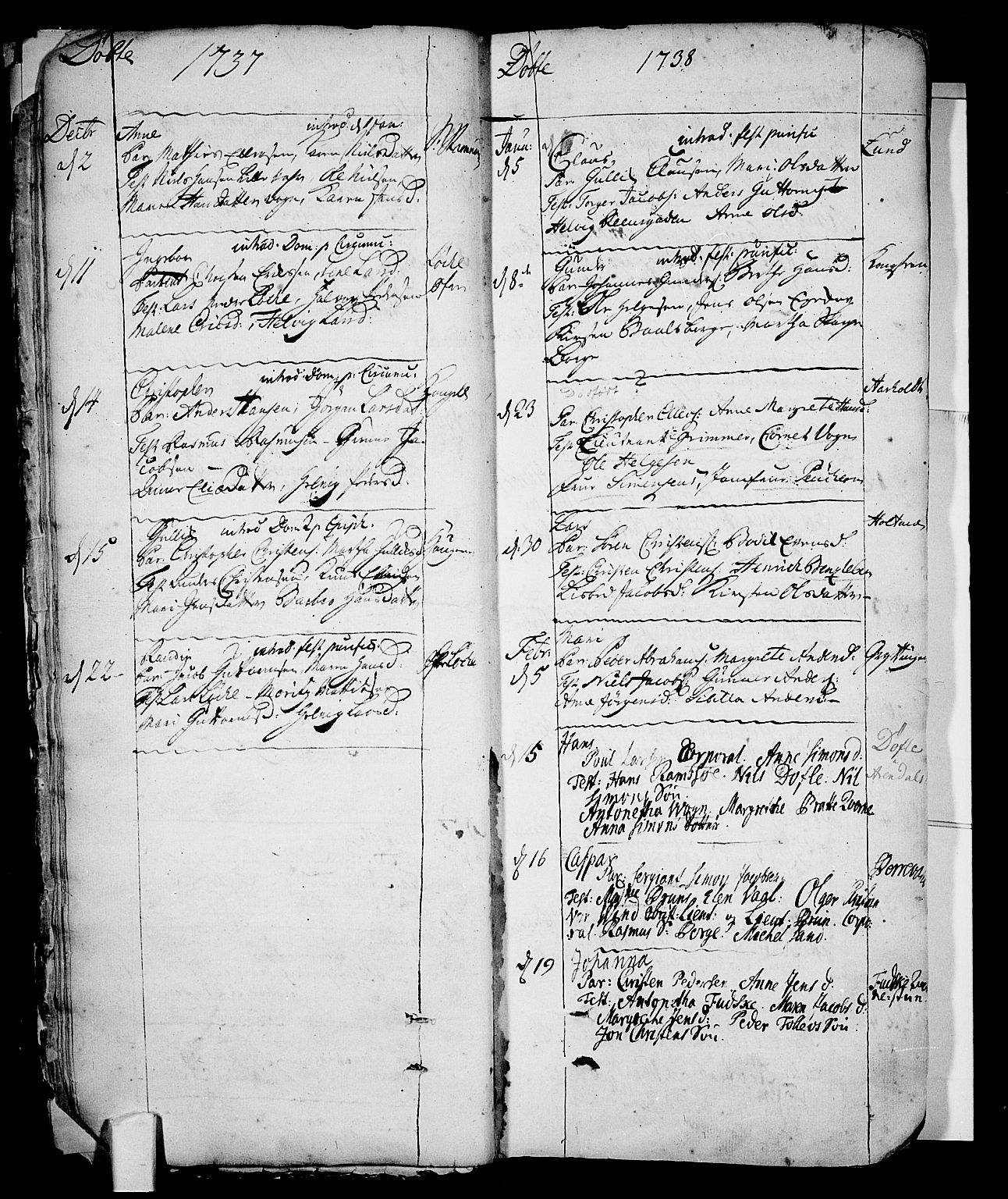 Stokke kirkebøker, SAKO/A-320/F/Fa/L0002: Ministerialbok nr. I 2, 1732-1770, s. 16