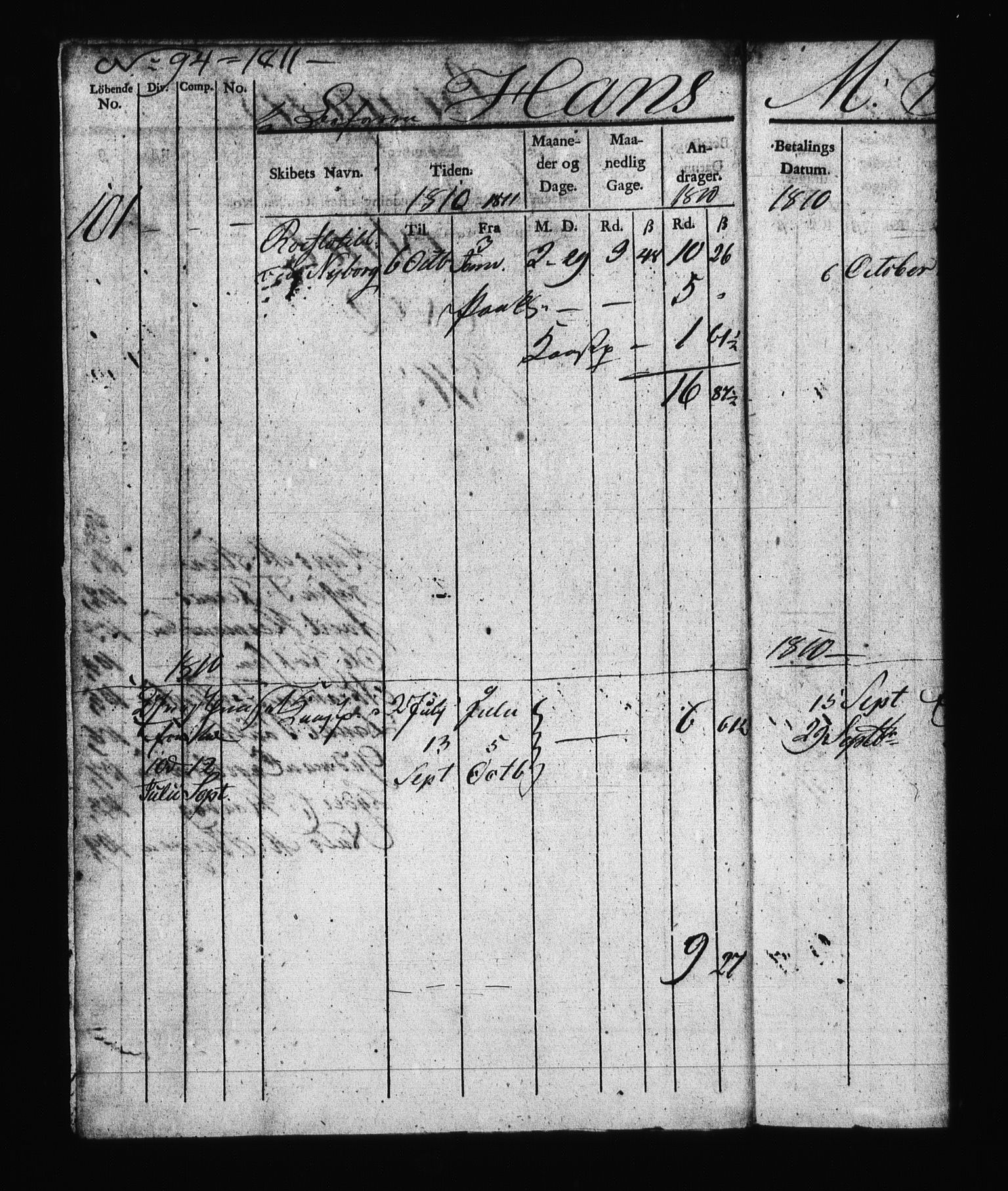 Sjøetaten, AV/RA-EA-3110/F/L0251: Bergen distrikt, bind 2, 1810