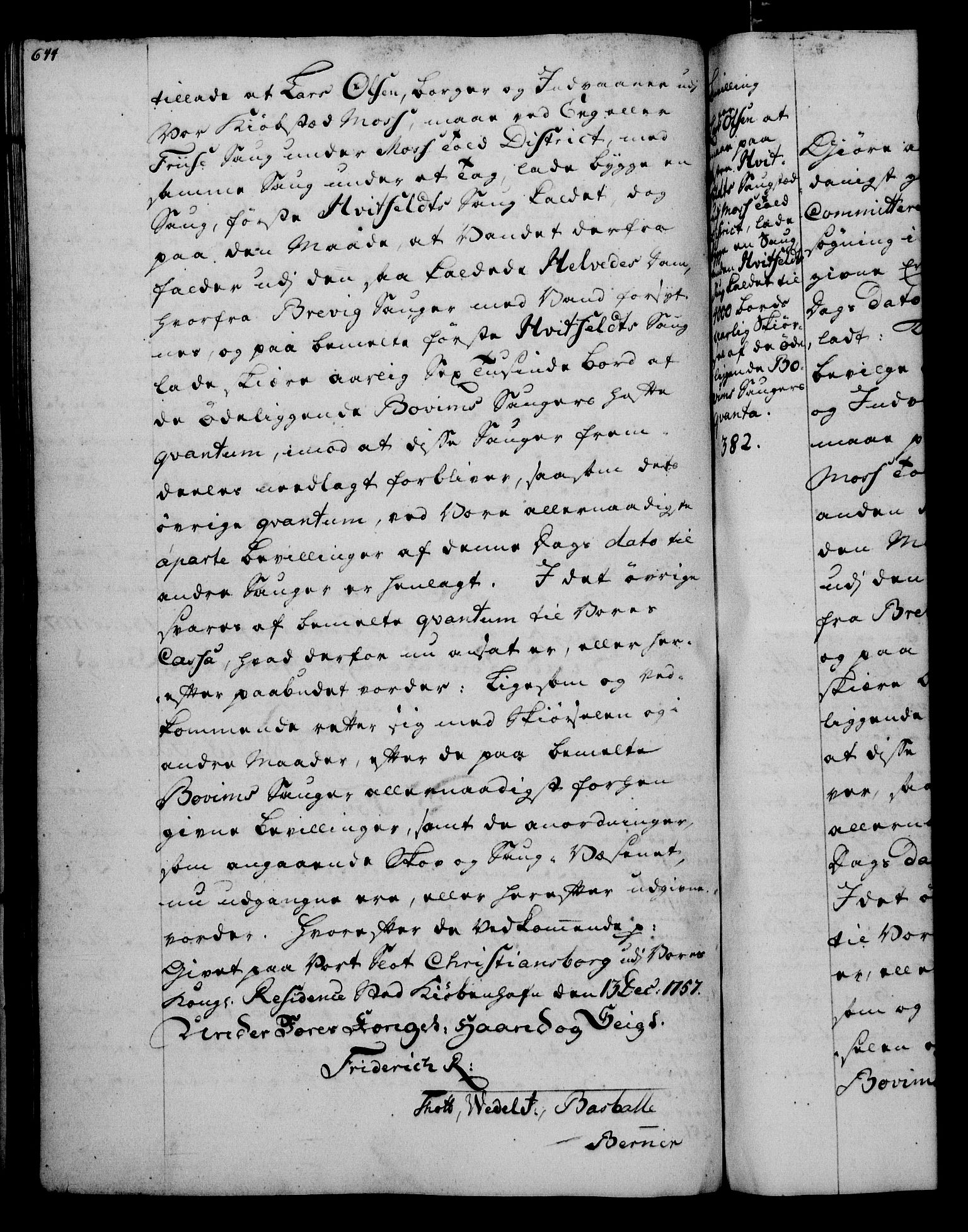 Rentekammeret, Kammerkanselliet, RA/EA-3111/G/Gg/Gga/L0006: Norsk ekspedisjonsprotokoll med register (merket RK 53.6), 1749-1759, s. 644