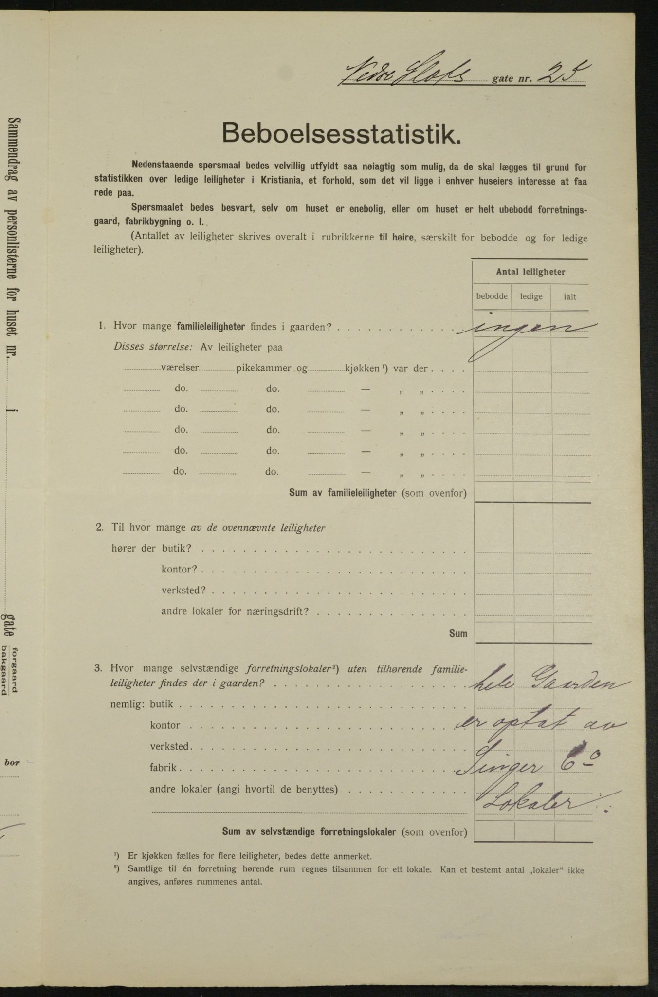 OBA, Kommunal folketelling 1.2.1913 for Kristiania, 1913, s. 69493