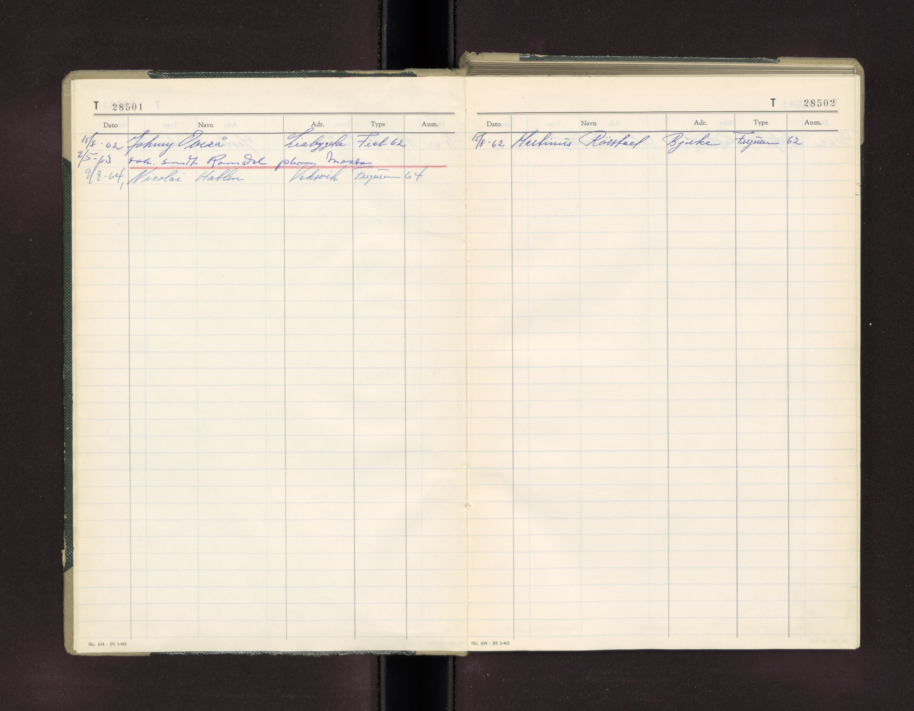 Møre og Romsdal vegkontor - Ålesund trafikkstasjon, AV/SAT-A-4099/F/Fc/L0030: Bilregister; T 28500 - T 28999, 1960-1970