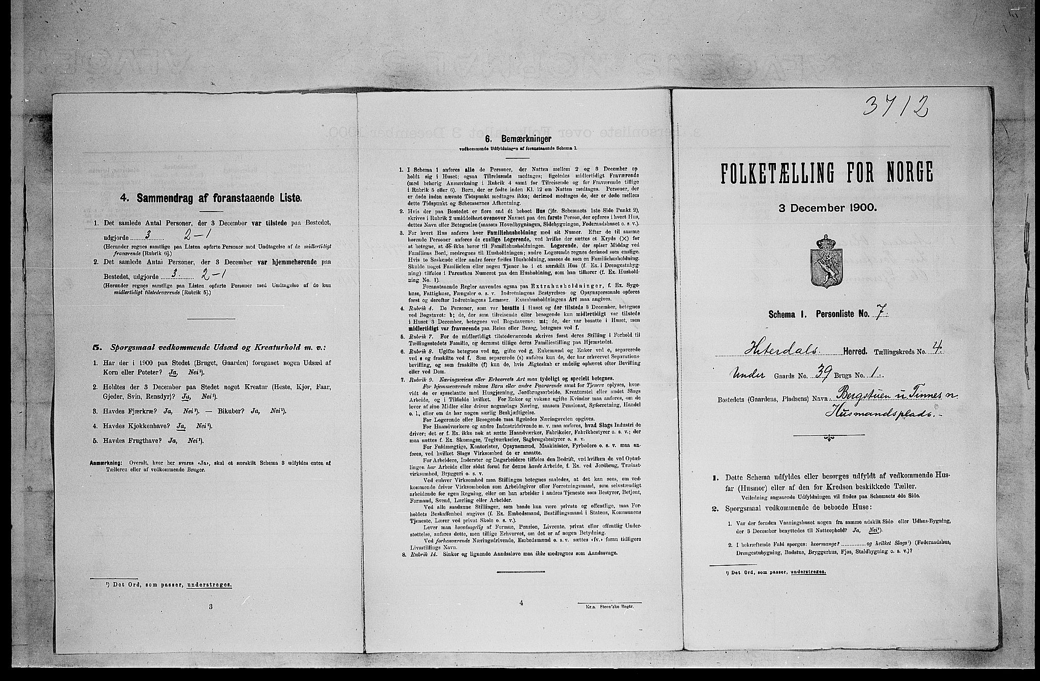 SAKO, Folketelling 1900 for 0823 Heddal herred, 1900, s. 514
