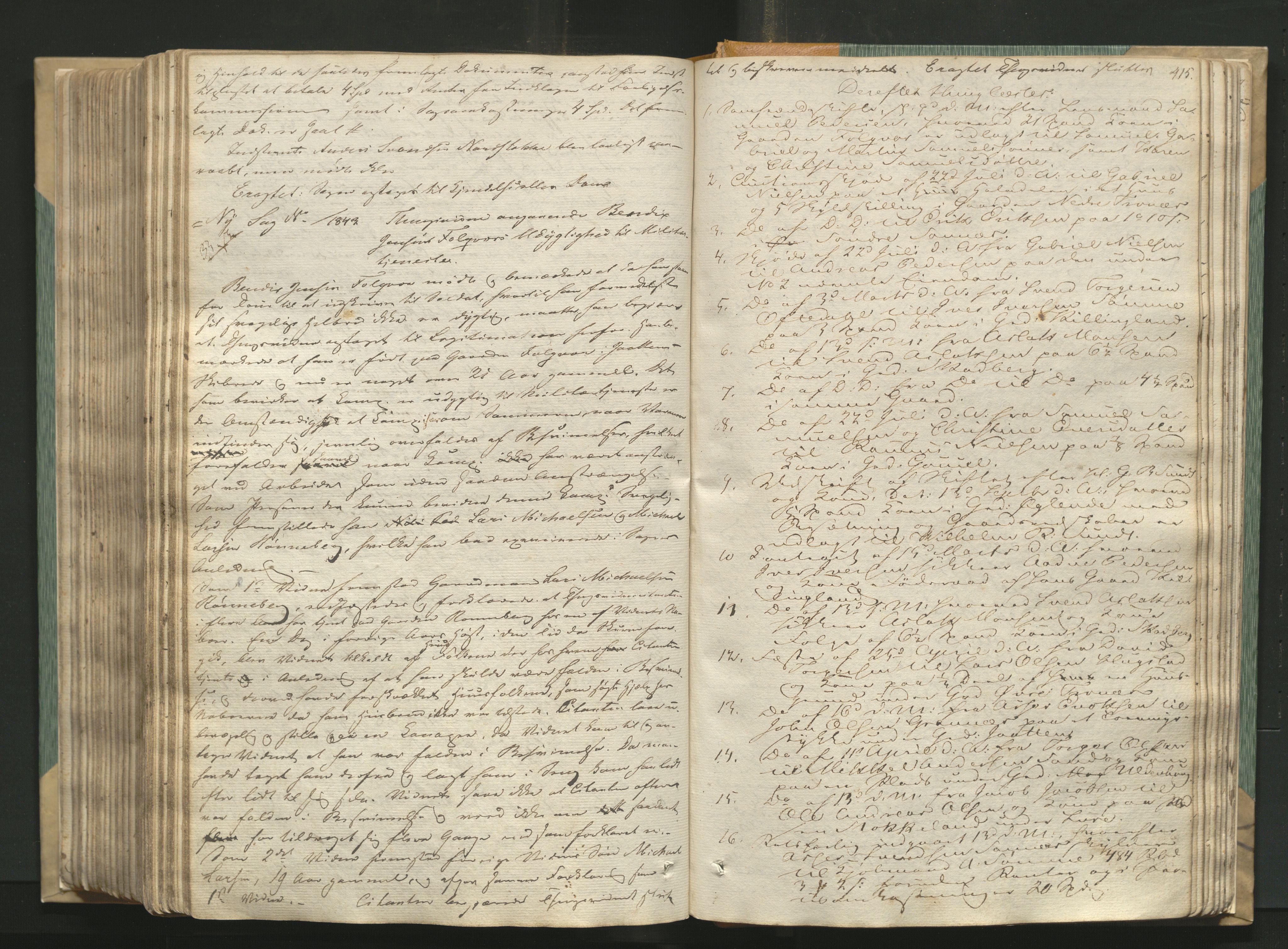 Jæren og Dalane sorenskriveri, AV/SAST-A-100306/3/30/30BAB/L0002: Tingbok for Jæren, 1835-1844, s. 414b-415a