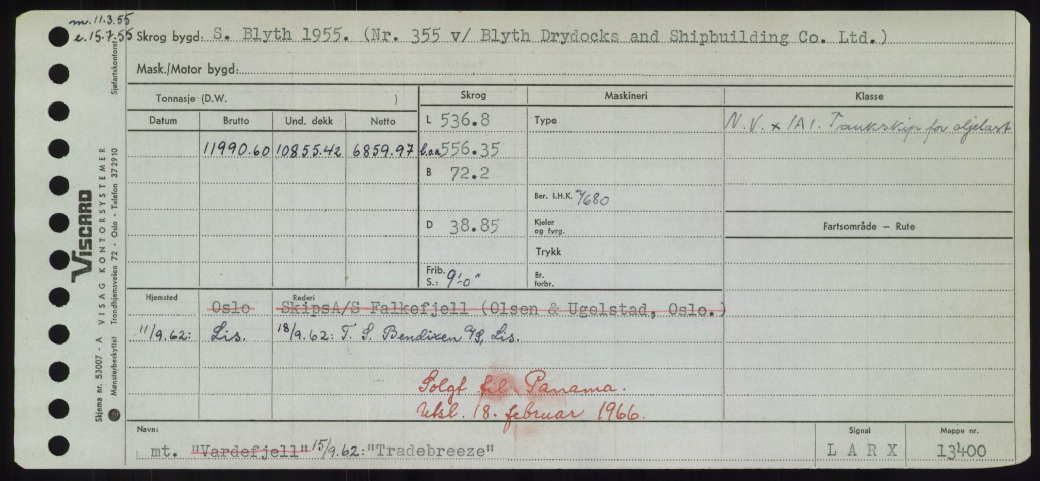 Sjøfartsdirektoratet med forløpere, Skipsmålingen, AV/RA-S-1627/H/Hd/L0039: Fartøy, Ti-Tø, s. 459